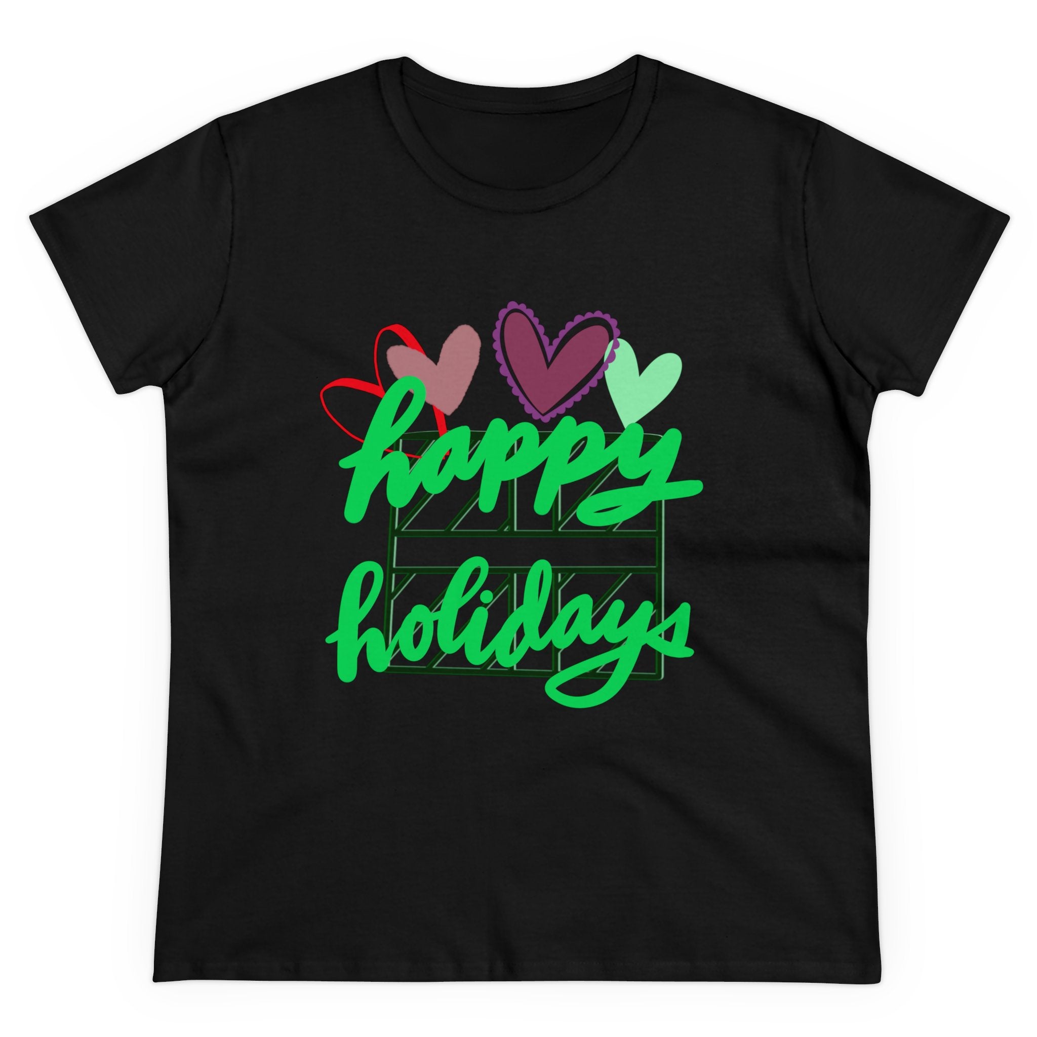 HAPPY HOLIDAYS Women's Midweight Cotton Tee