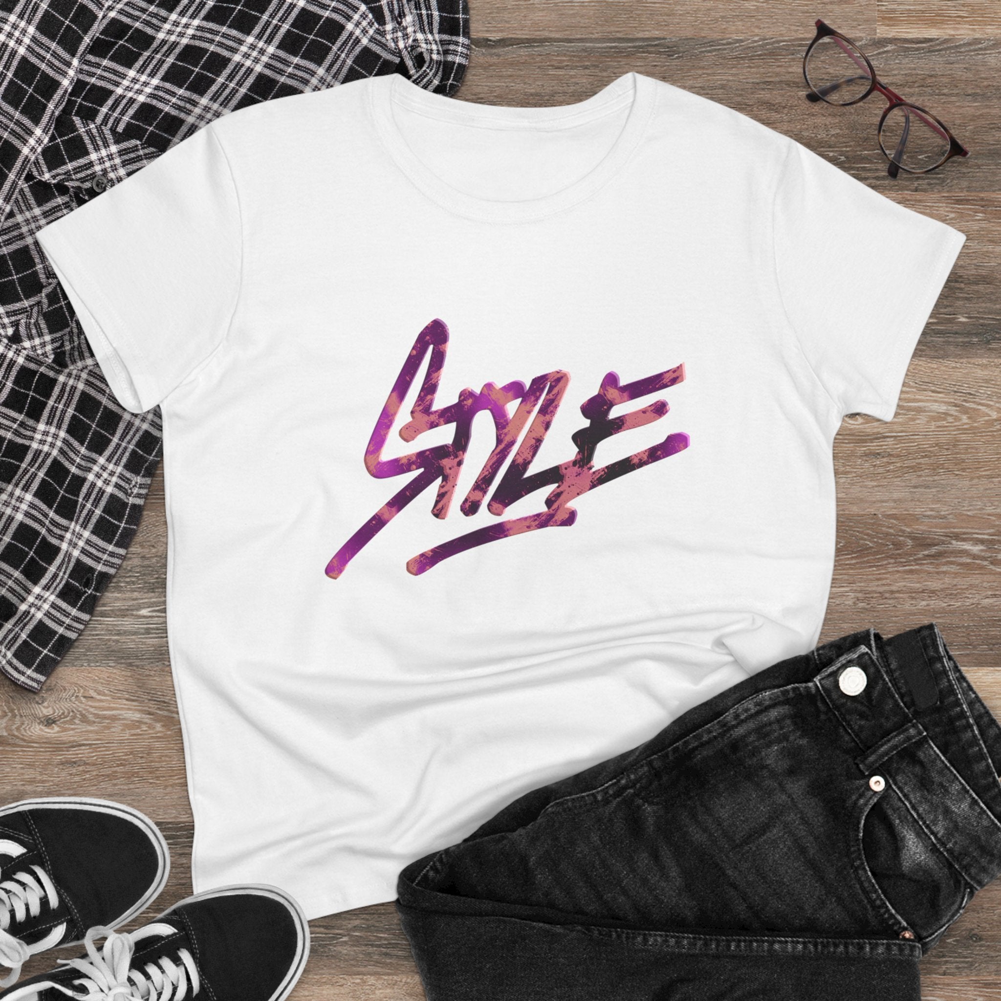 Stylish Women's Midweight Cotton Tee - Perfect for Casual Outings & Everyday Wear