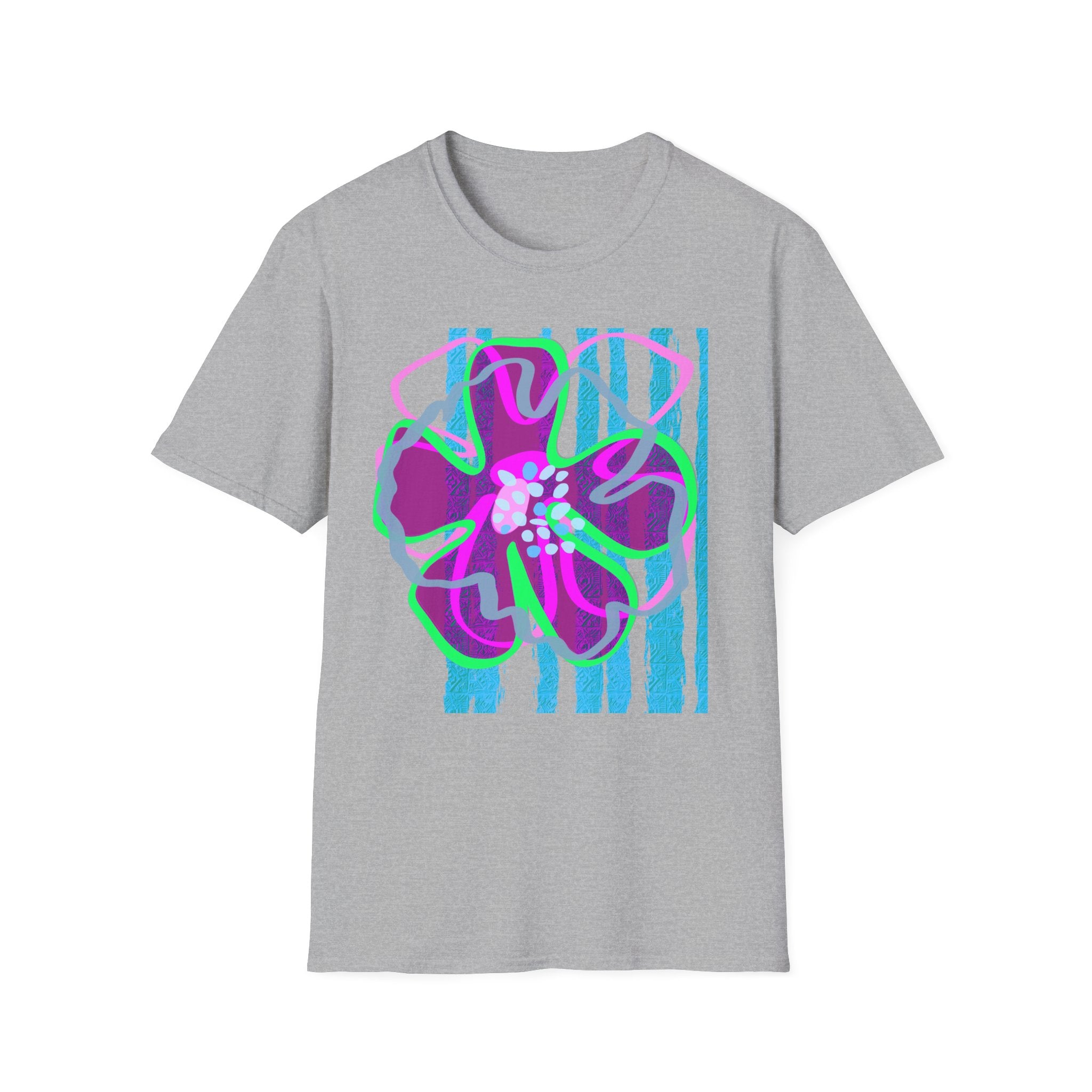 Vibrant Floral Unisex Softstyle T-Shirt for Summer Vibes