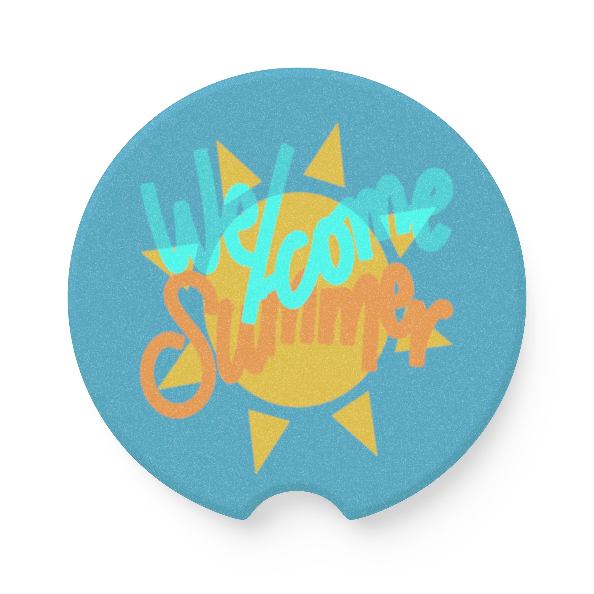 WELCOME SUMMER Soapstone Car Coaster