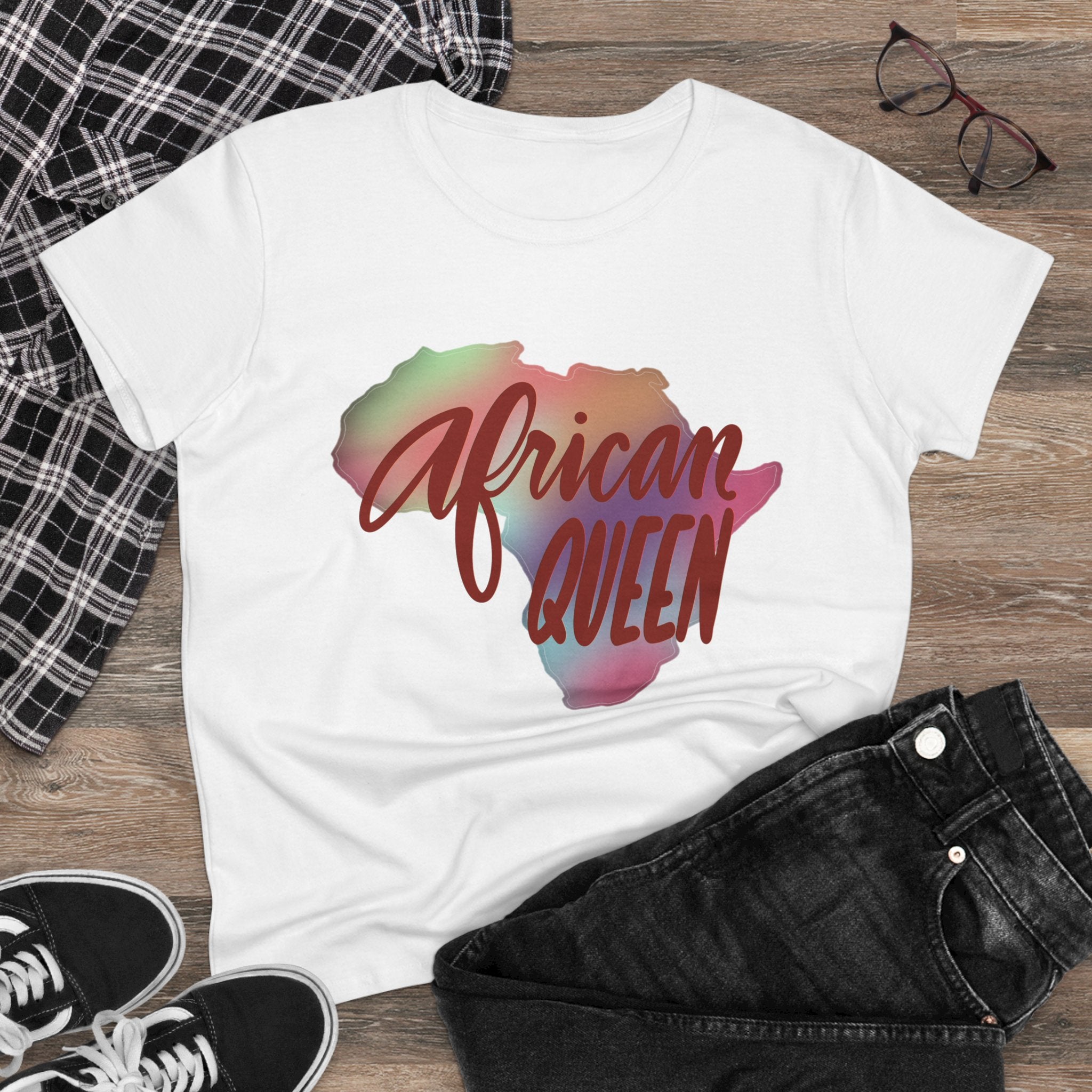 African Queen Women's Cotton Tee - Celebrate Heritage and Style
