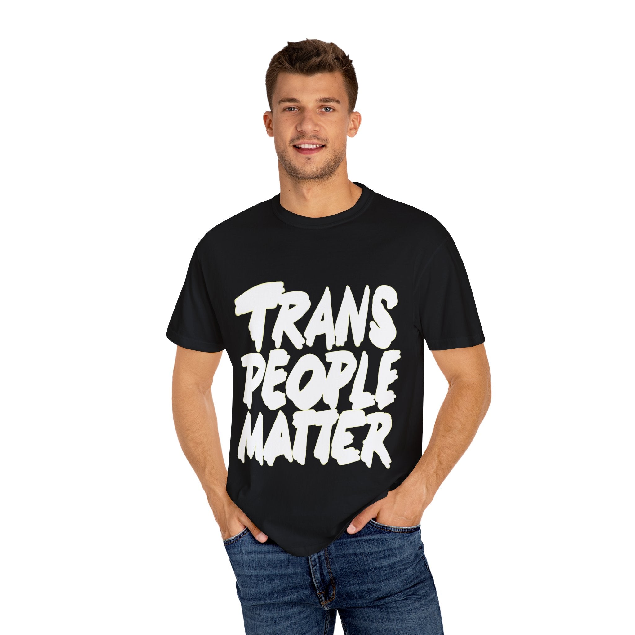 Hand drawn T-Shirt - 'Trans People Matter' Statement Tee