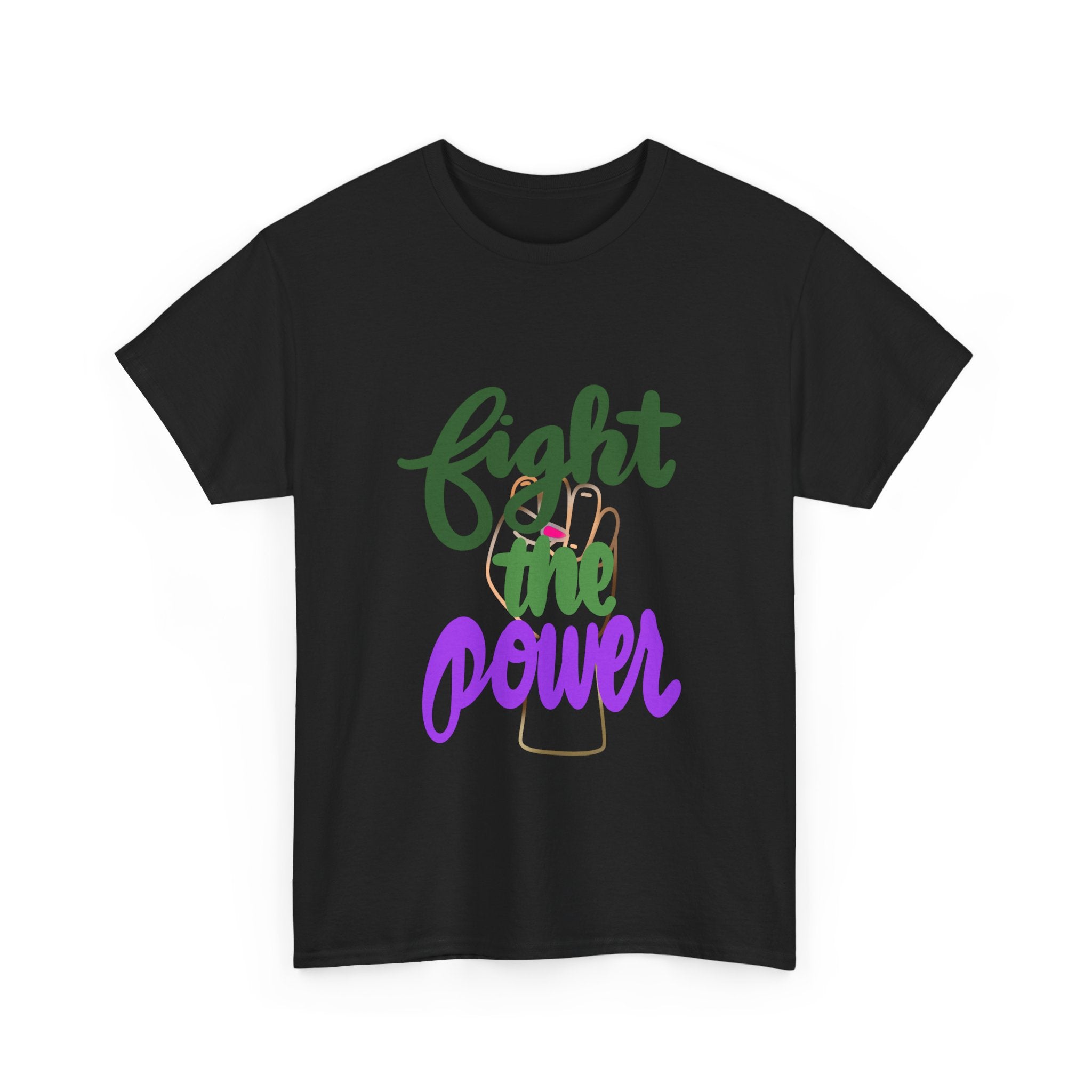 Fight The Power Unisex Heavy Cotton Tee - Empowering Graphic Tee for Social Justice Advocates