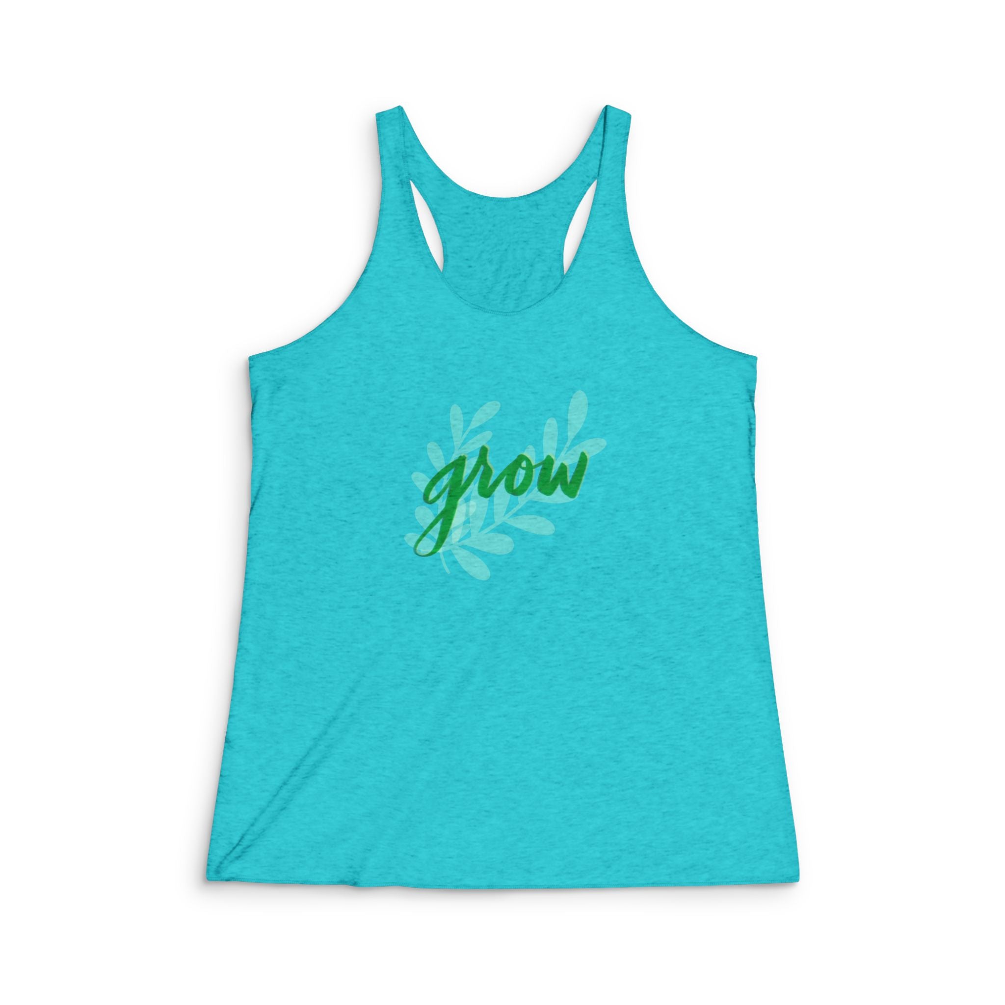 Grow Inspirational Women's Racerback Tank - Fitness, Yoga, Gift for Her, Motivational Apparel, Summer Top, Casual Wear