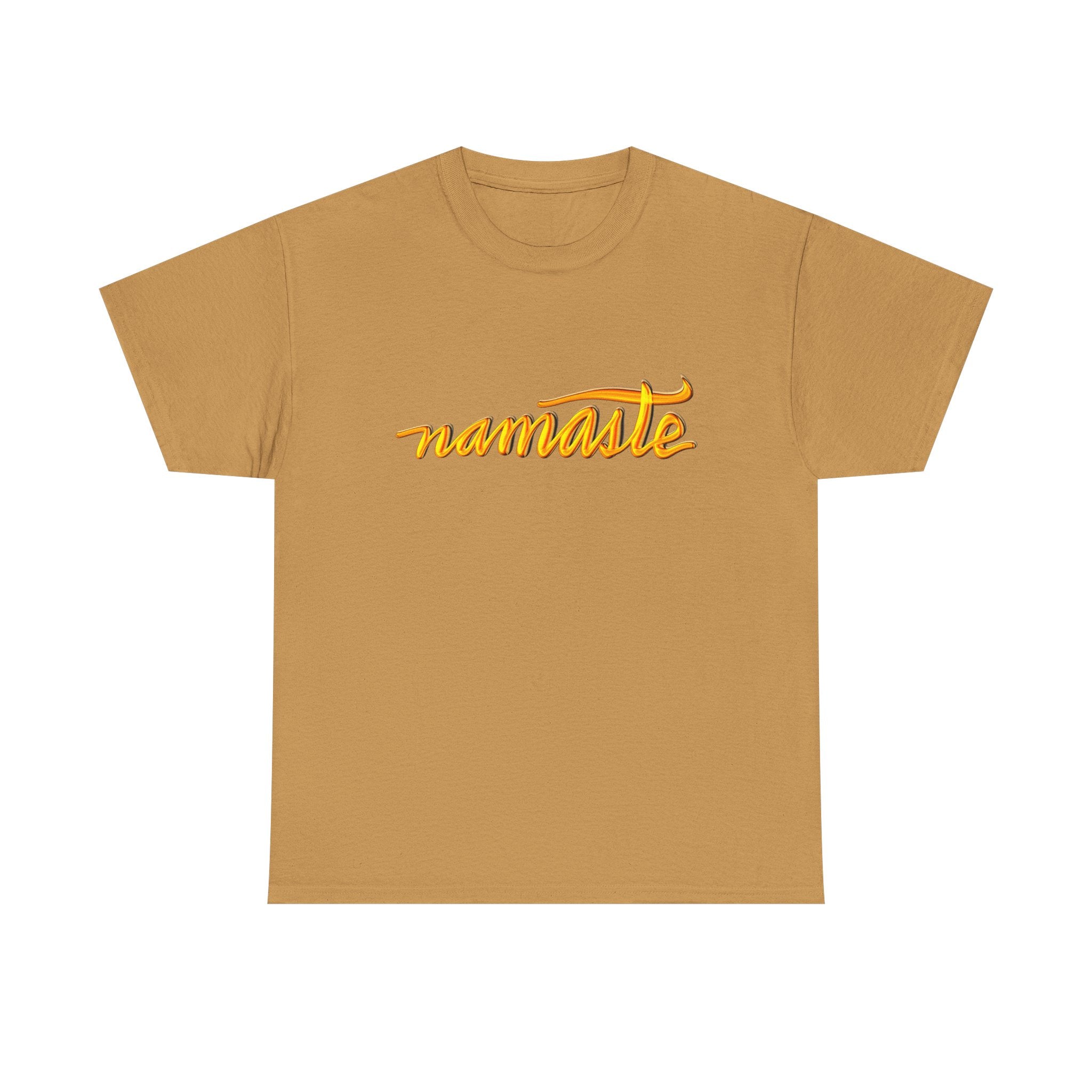 Namaste Unisex Heavy Cotton Tee - Relaxed Fit Yoga Shirt