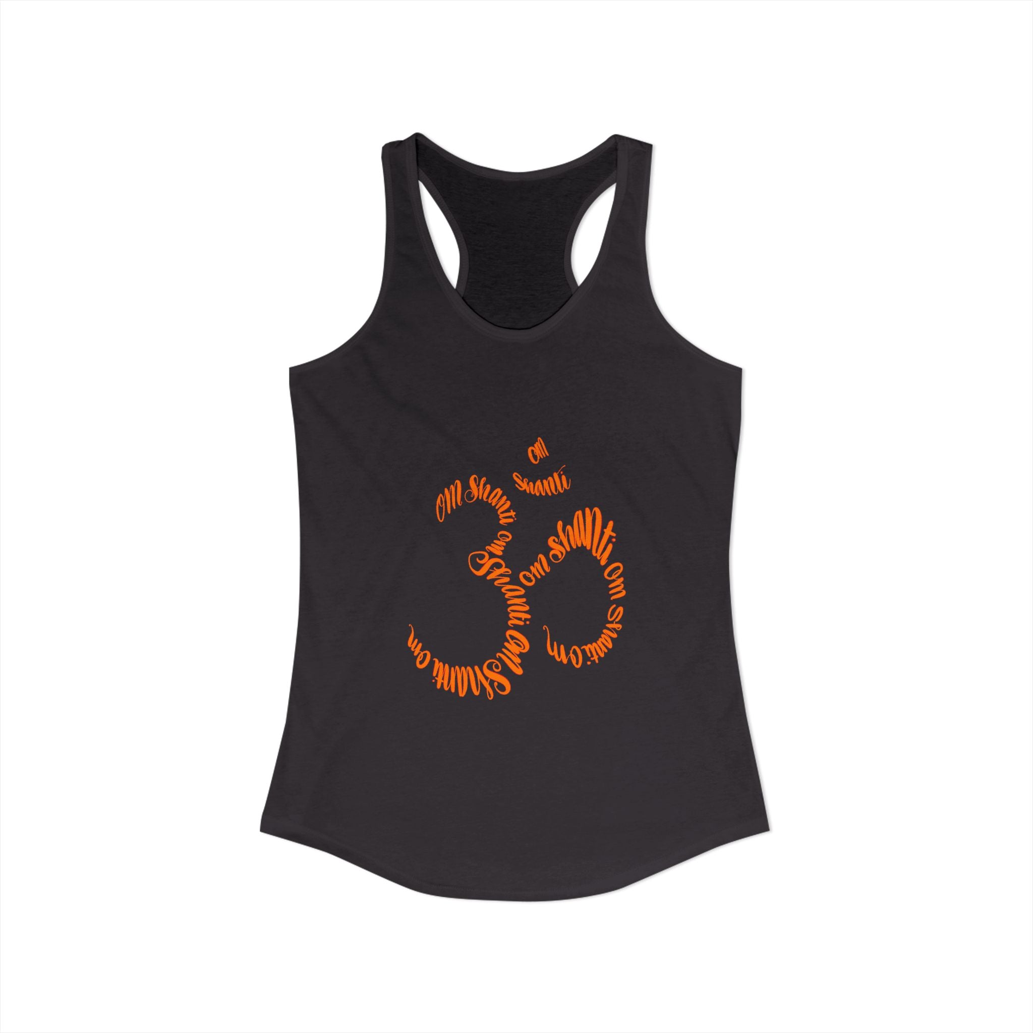 Yoga OM Racerback Tank — Hand-Drawn Calligraphy