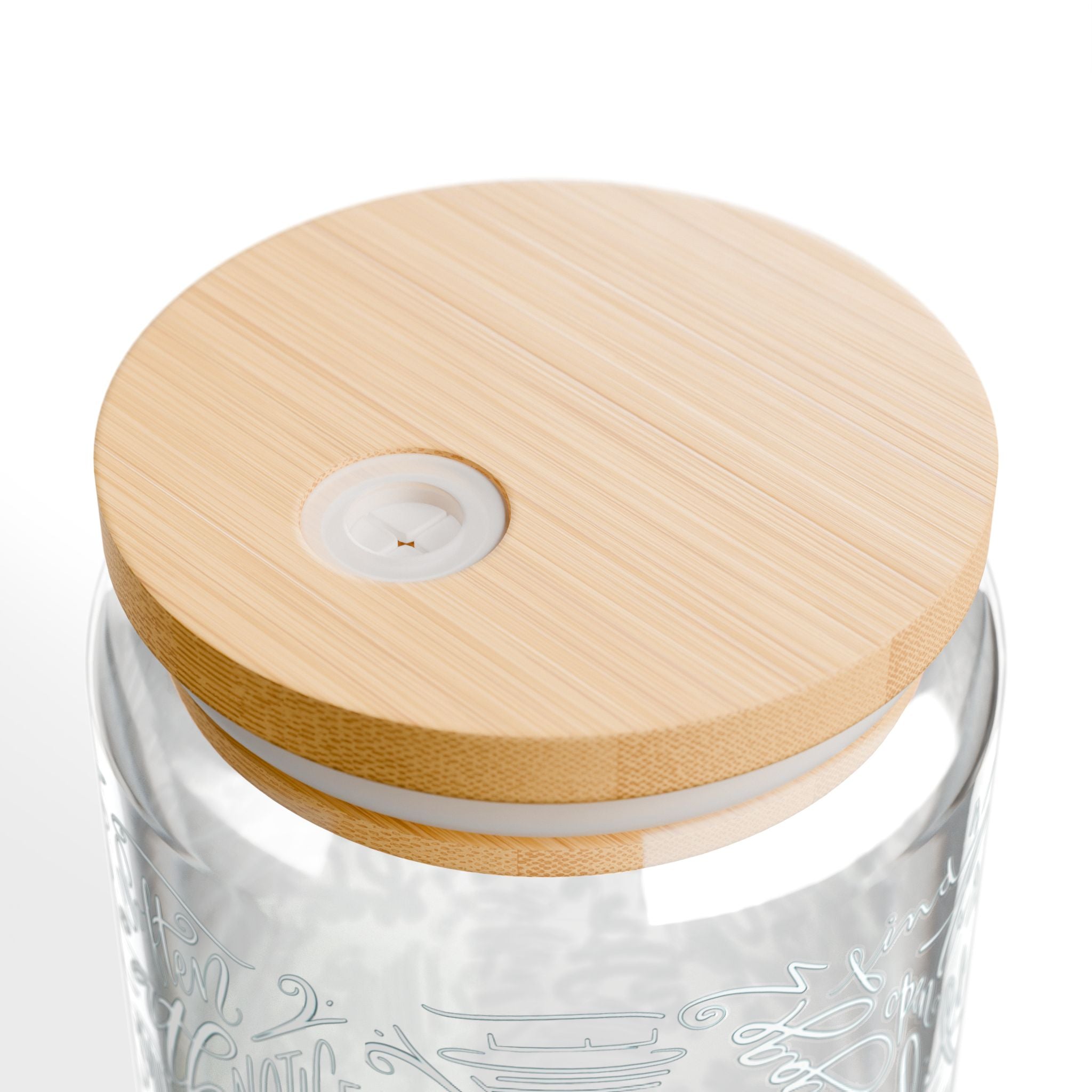 Yoga mindfulness in hand-drawn calligraphy Sipper Glass