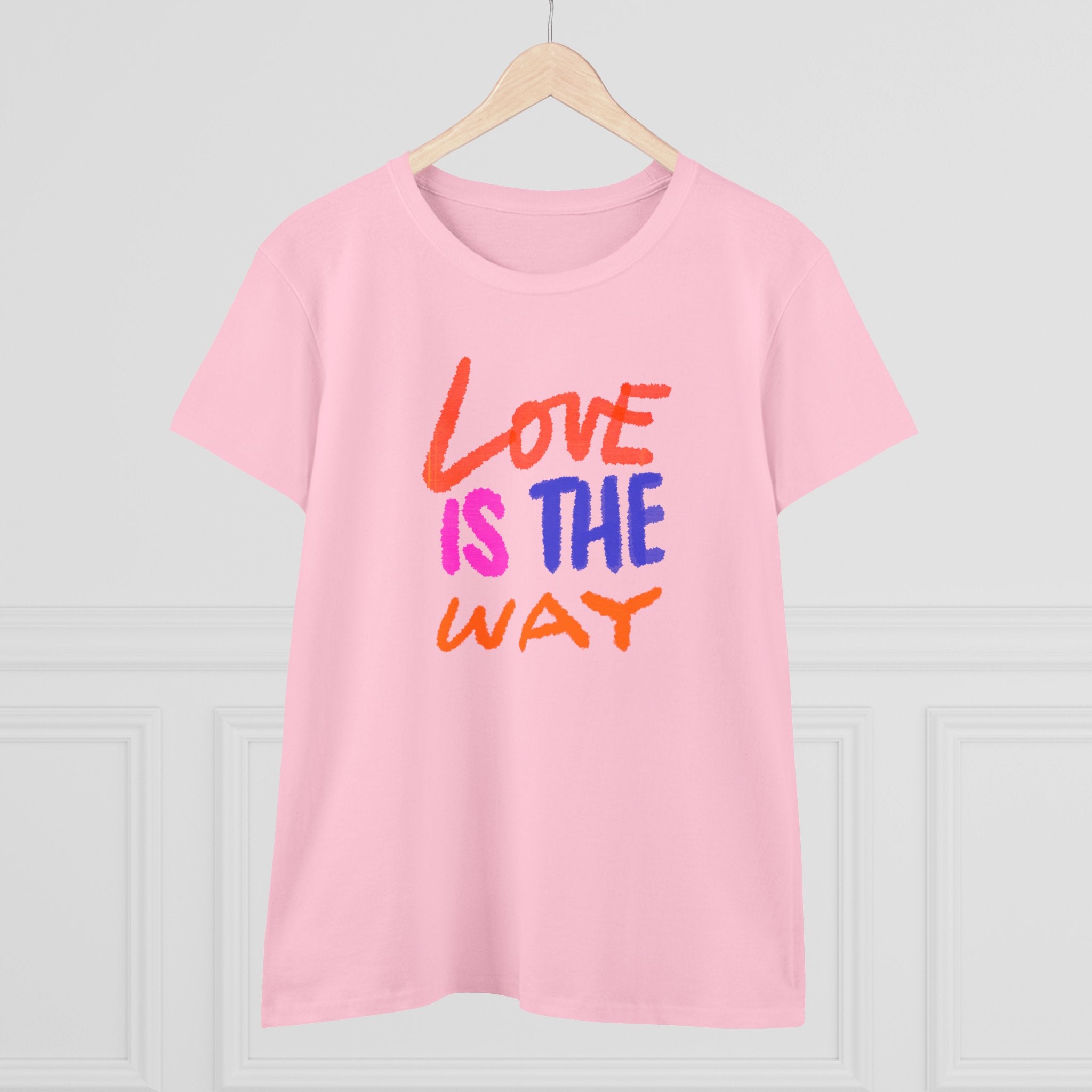 LOVE IS THE WAY Women's Midweight Cotton Tee