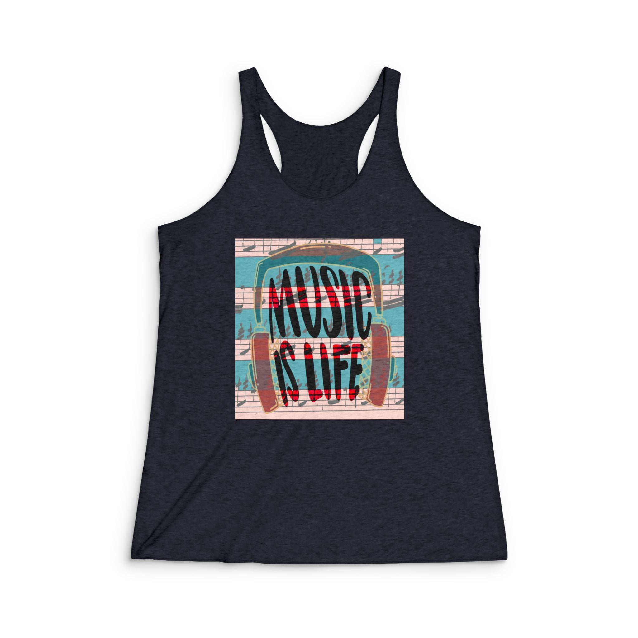 Music Is Life Racerback Tank Top for Women – Stylish & Comfortable Gym Wear
