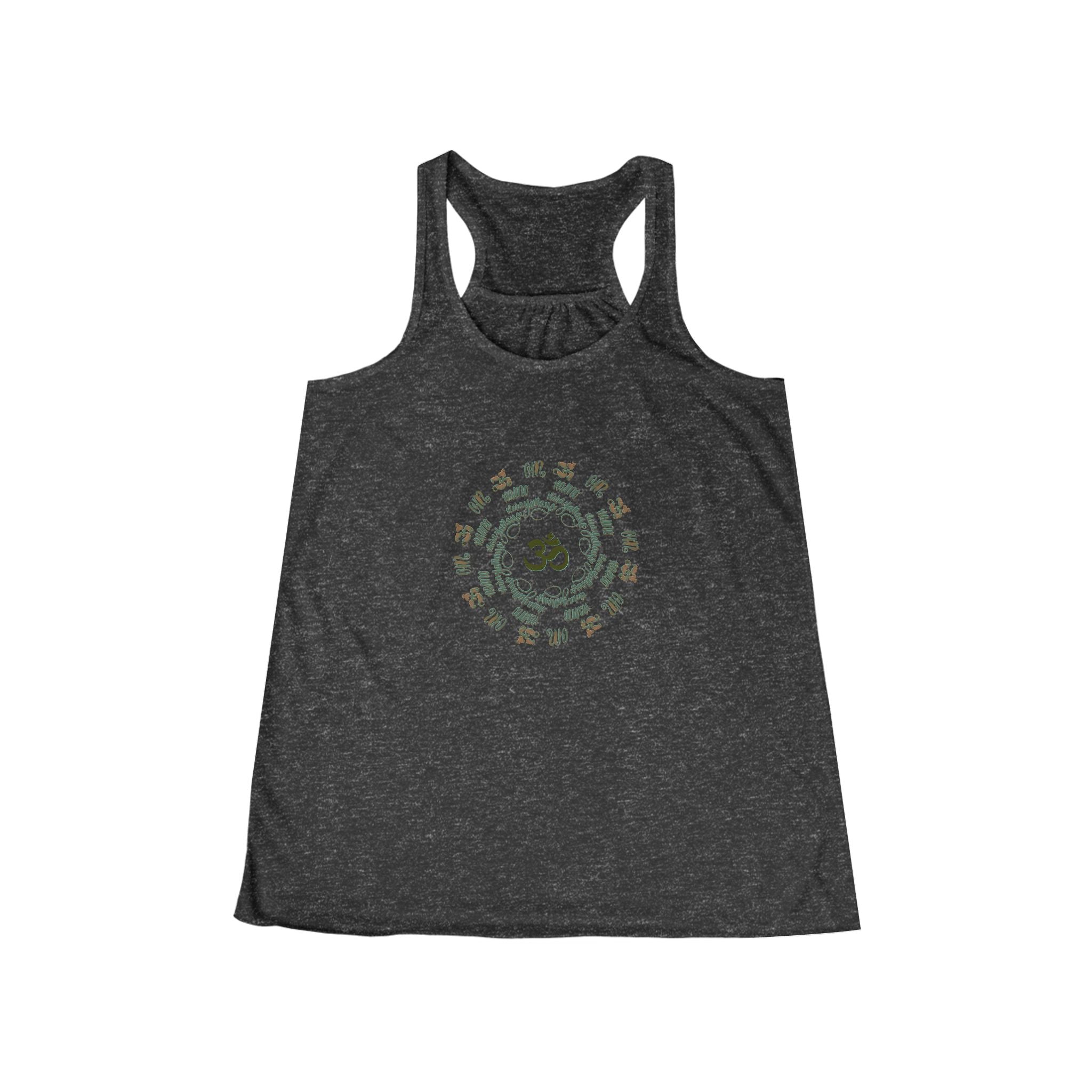 Yoga Inspired Women's Flowy Racerback Tank - OM Symbol Design