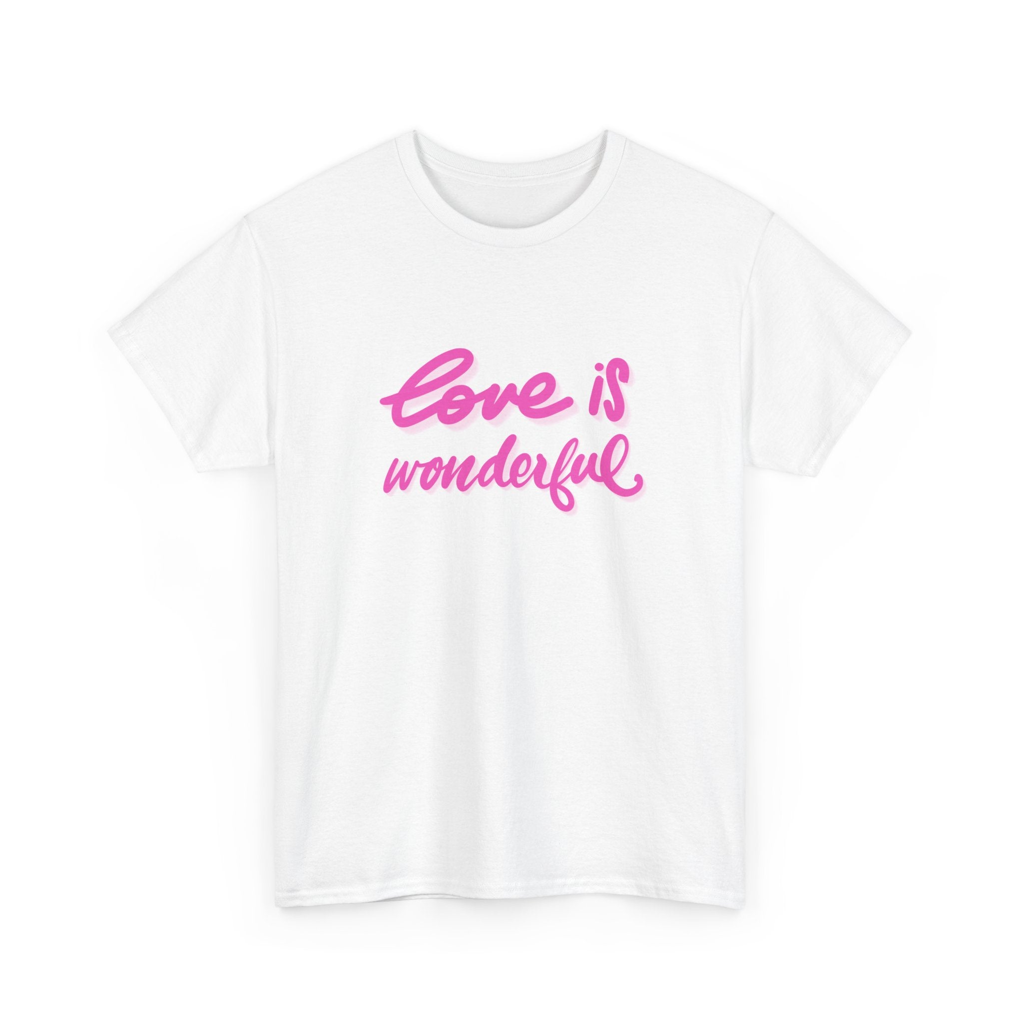 Love Is Wonderful Unisex Heavy Cotton Tee - Celebrate Love & Positivity