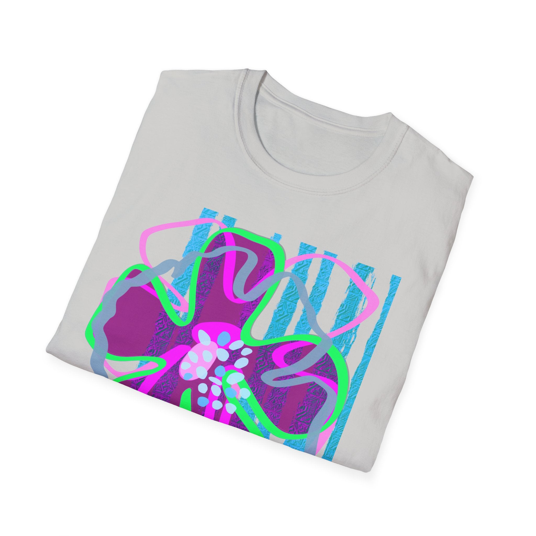 Vibrant Floral Unisex Softstyle T-Shirt for Summer Vibes