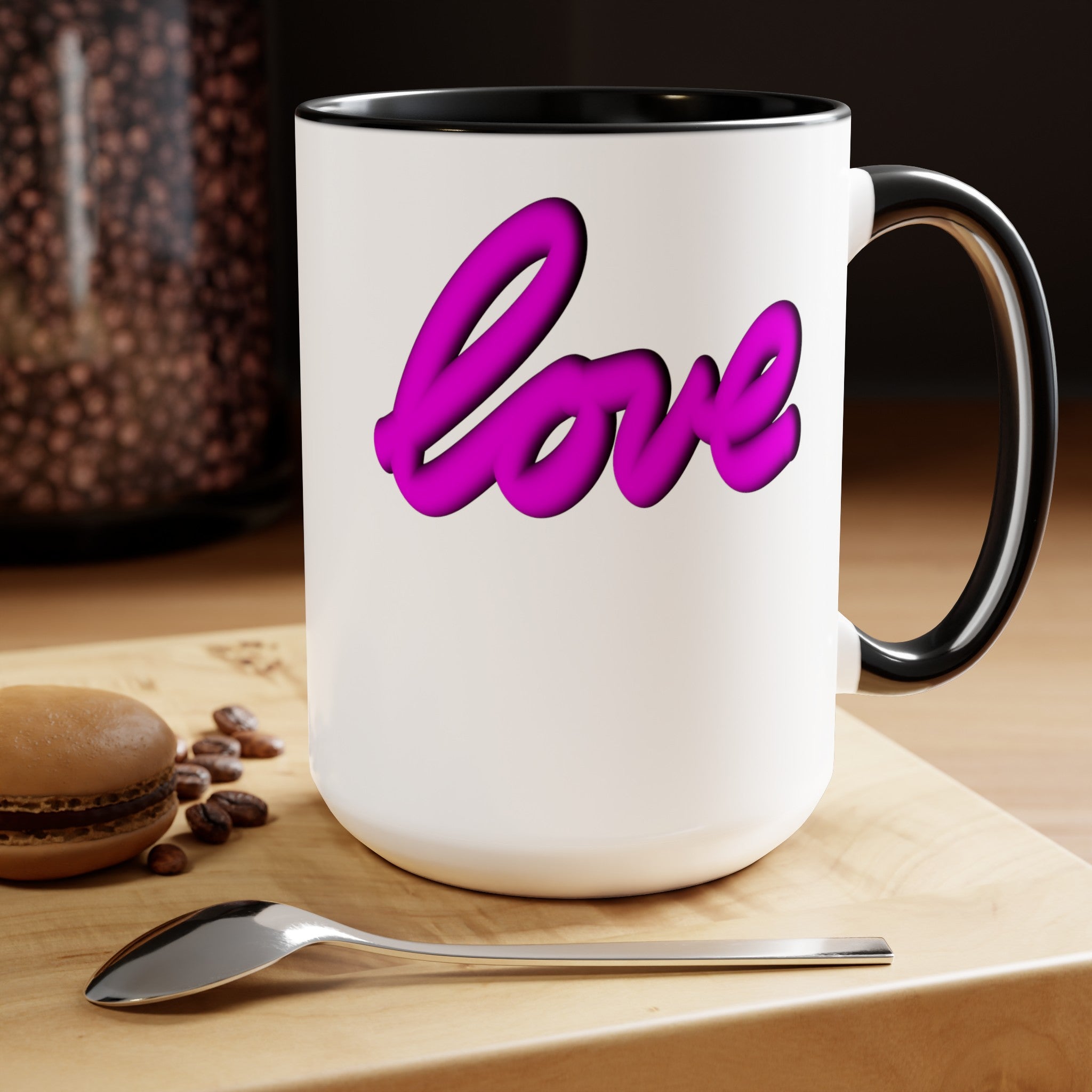 Two-Tone Coffee Mugs, 15oz