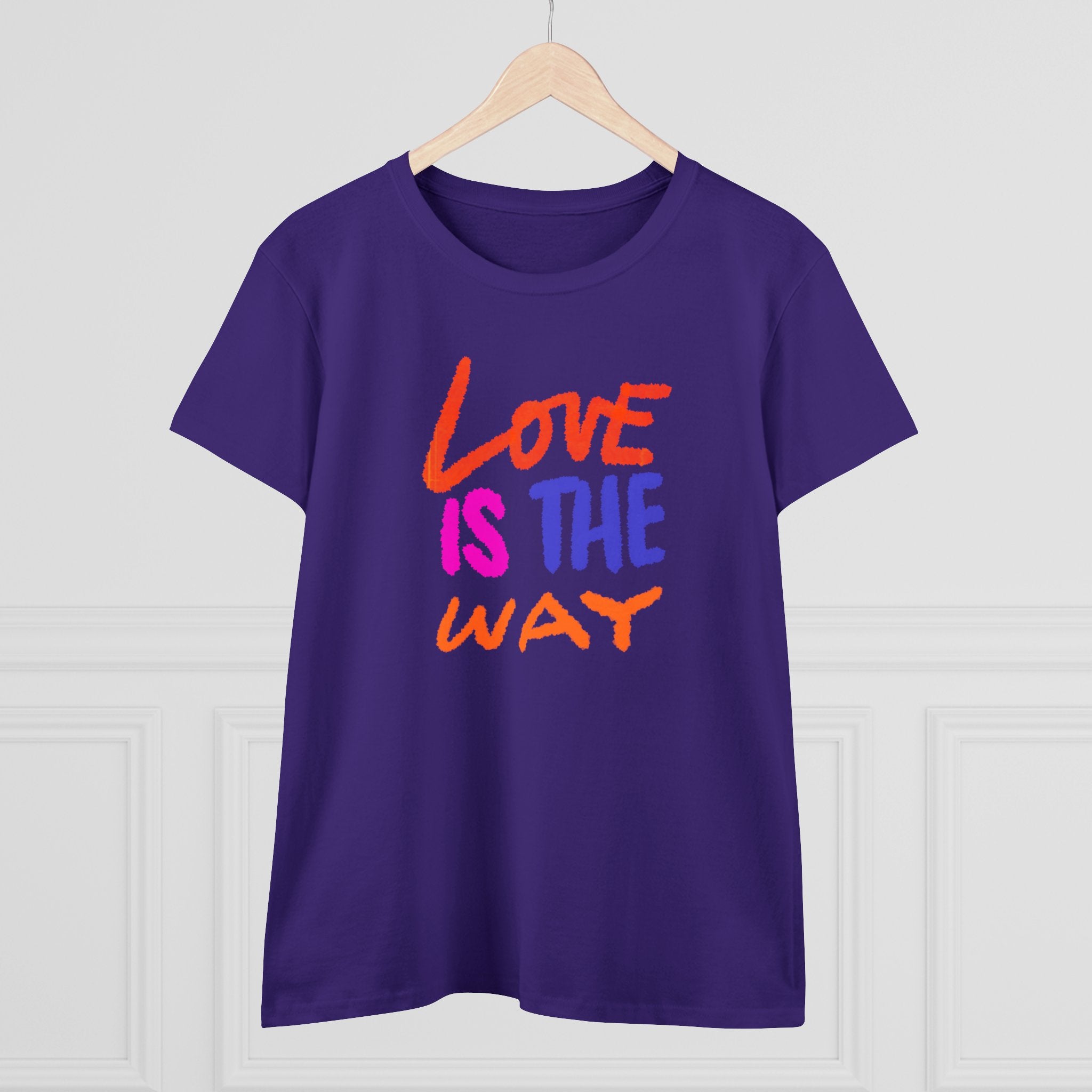 LOVE IS THE WAY Women's Midweight Cotton Tee