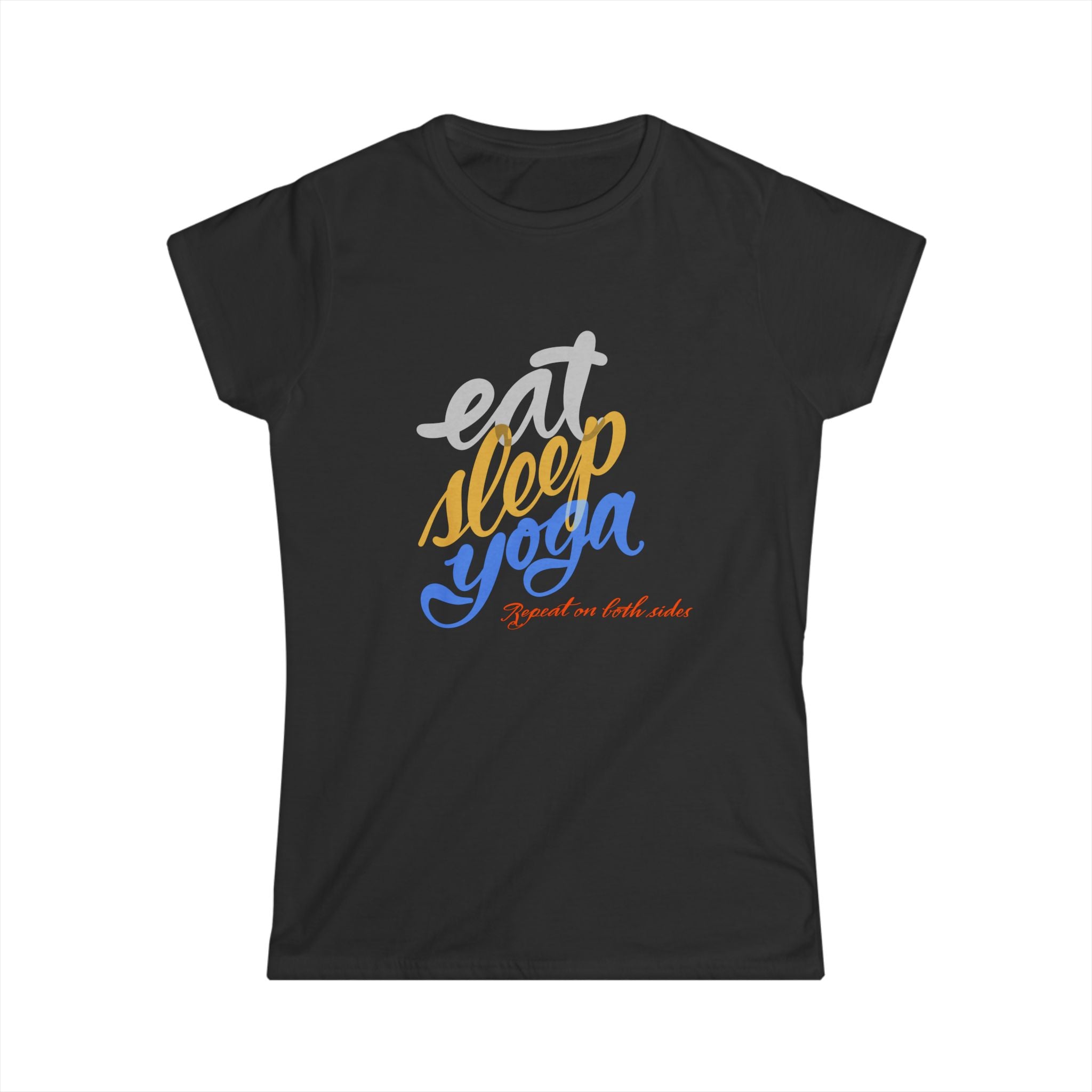 Eat Sleep Yoga Women's Softstyle Tee - Cozy Yoga Shirt for Active Lifestyles