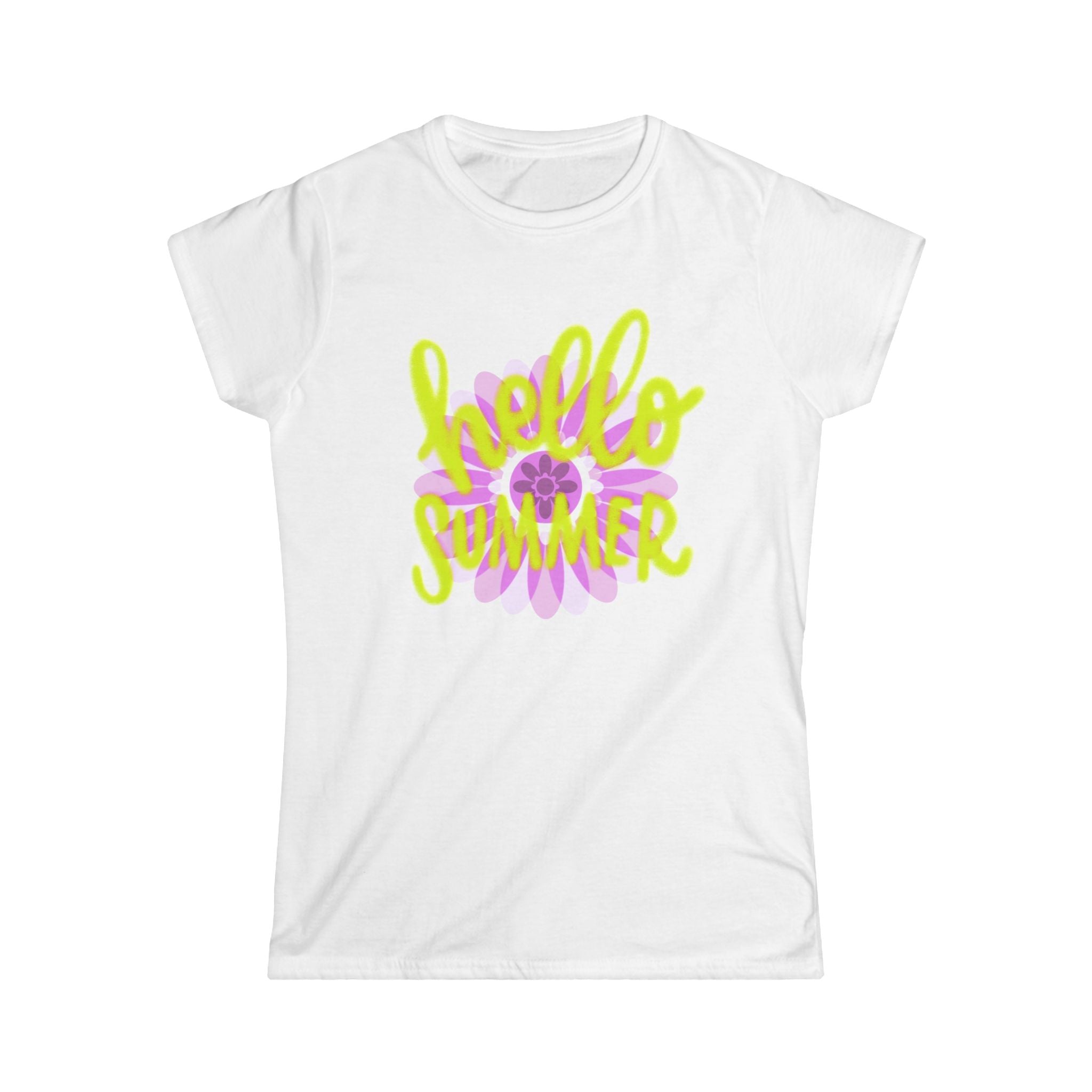 Hello Summer Women's Softstyle Tee - Cute Summer Graphic Shirt