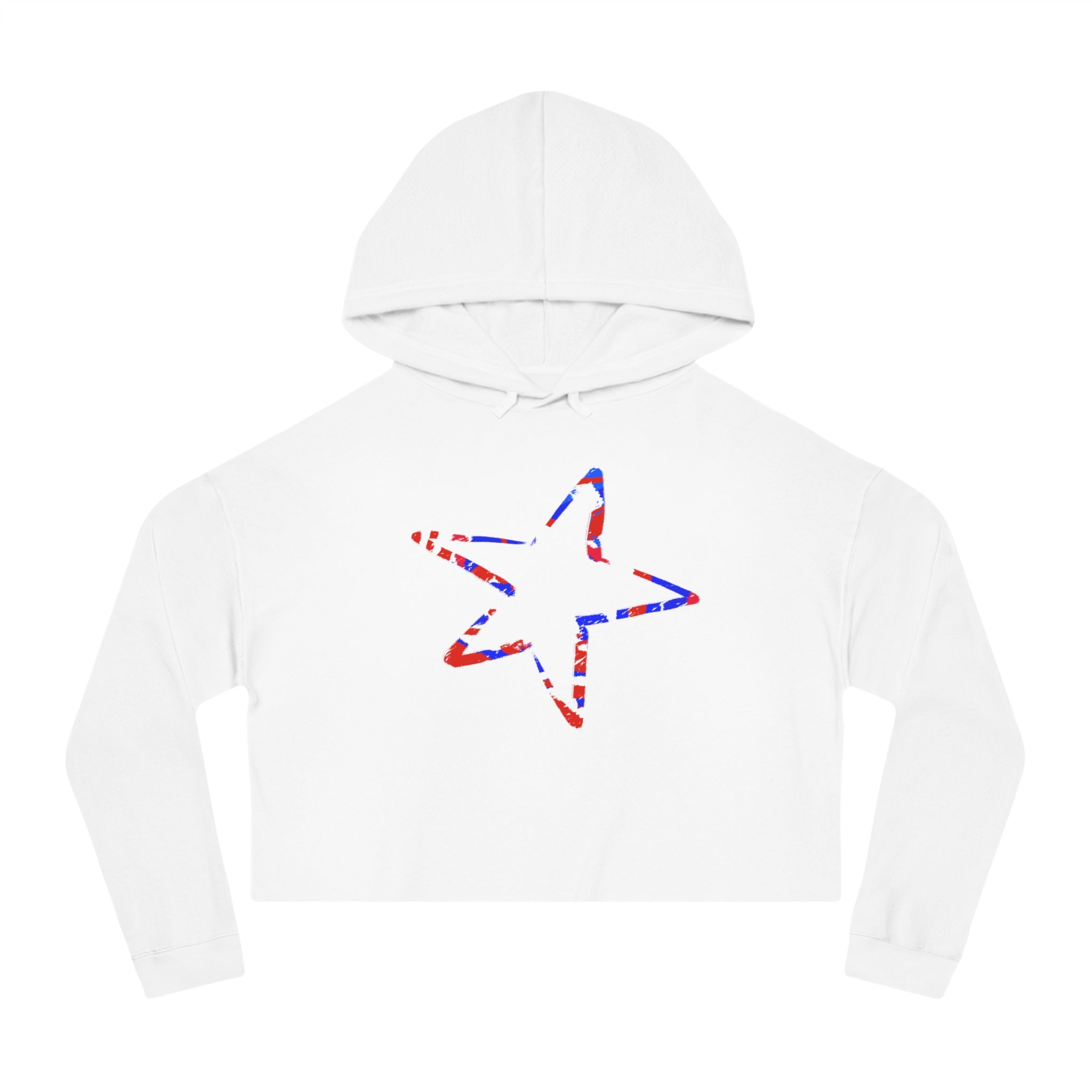 Cute Cropped Hoodie with Star Design, Stylish Staple, Perfect for Casual Outfits, Gift for Friends, Ideal for Summer, Relaxed Vibe