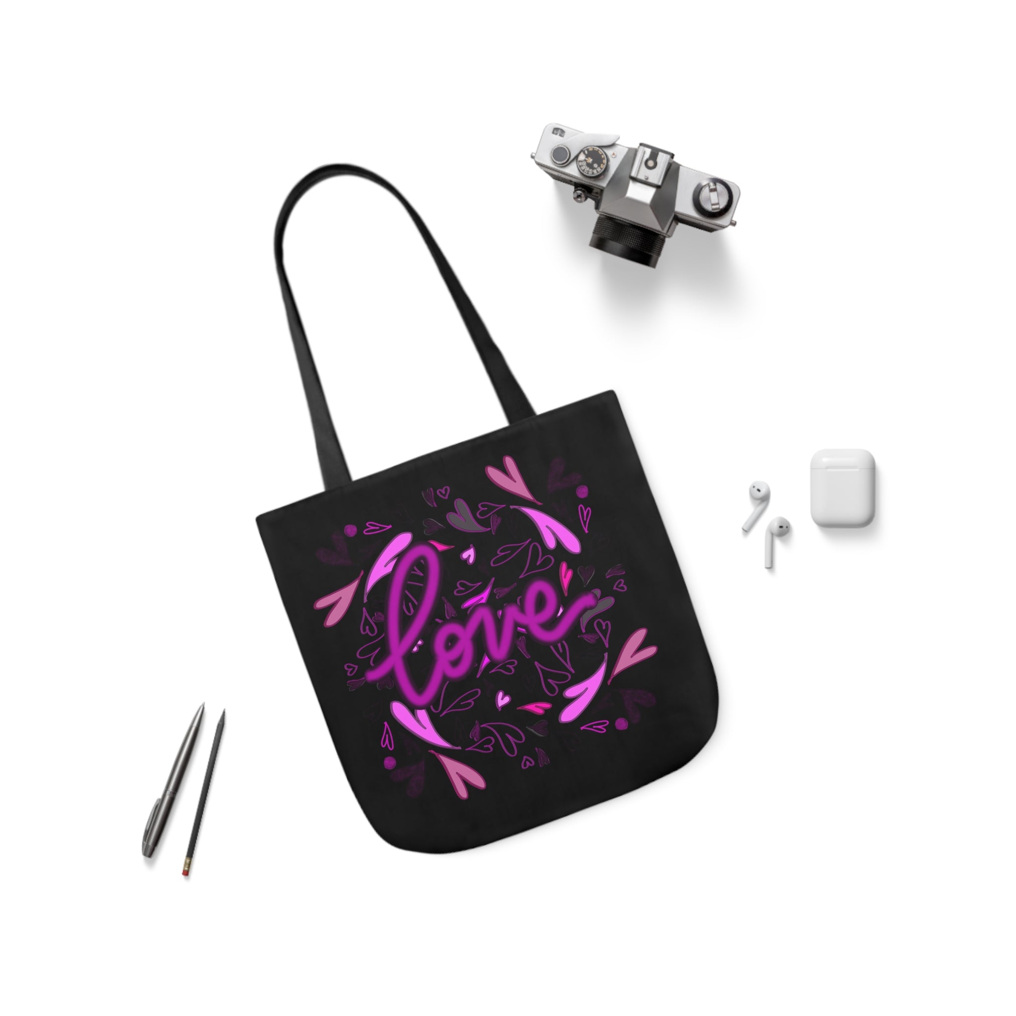 LOVE Tote Bag, 5-Color Straps