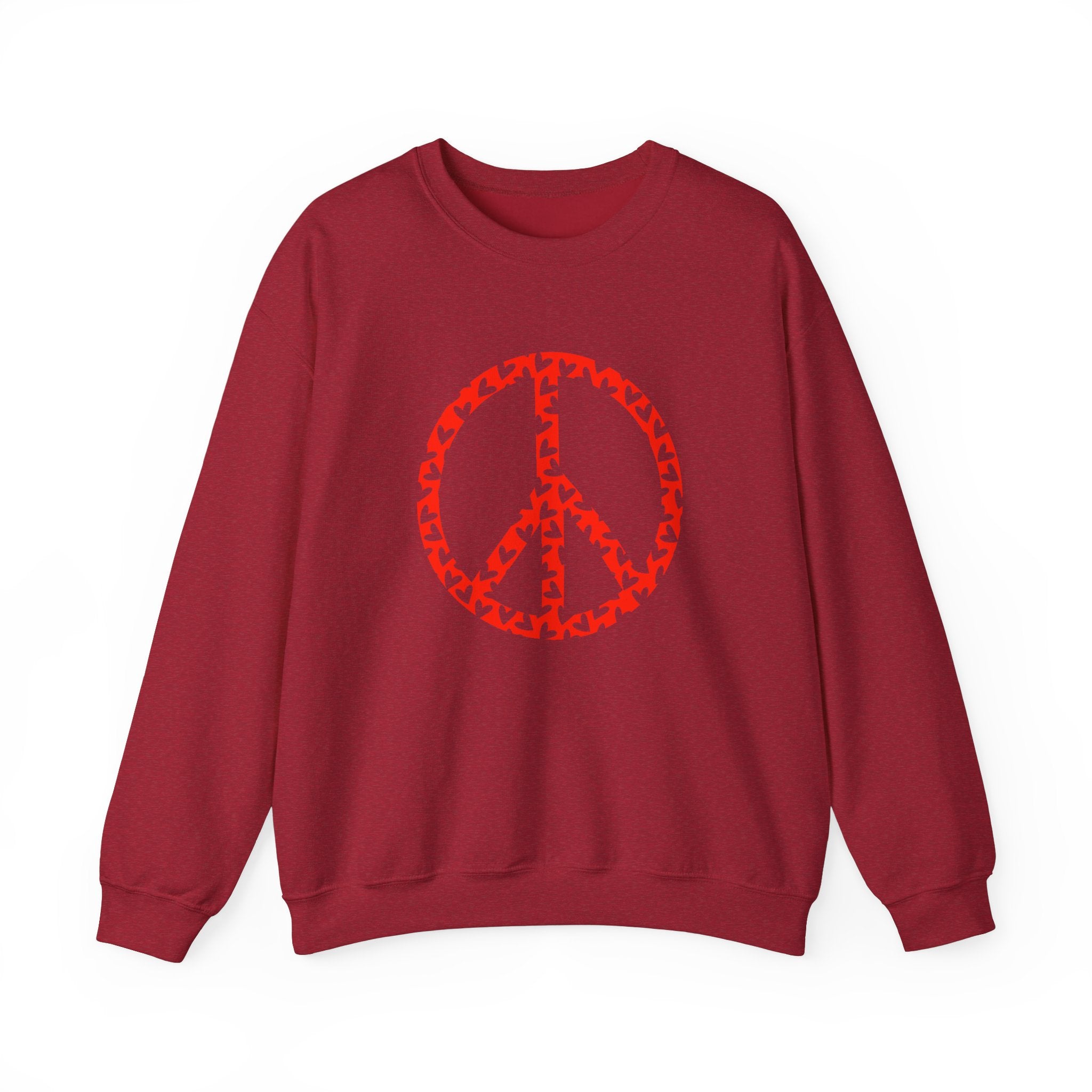 PEACE AND LOVE Unisex Heavy Blend™ Crewneck Sweatshirt