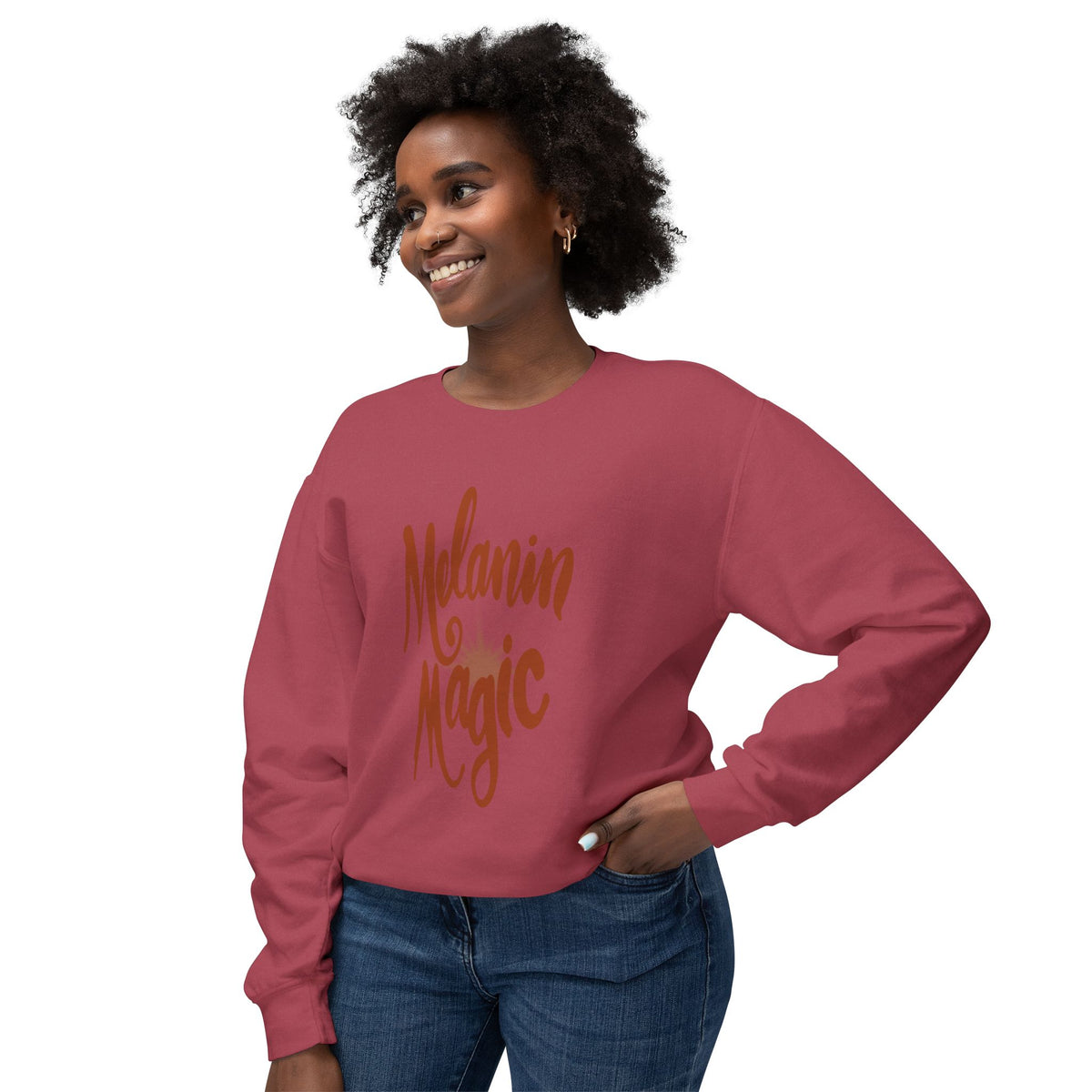 Melanin Magic Crewneck Sweatshirt — Comfort Fit Inspirational Graphic