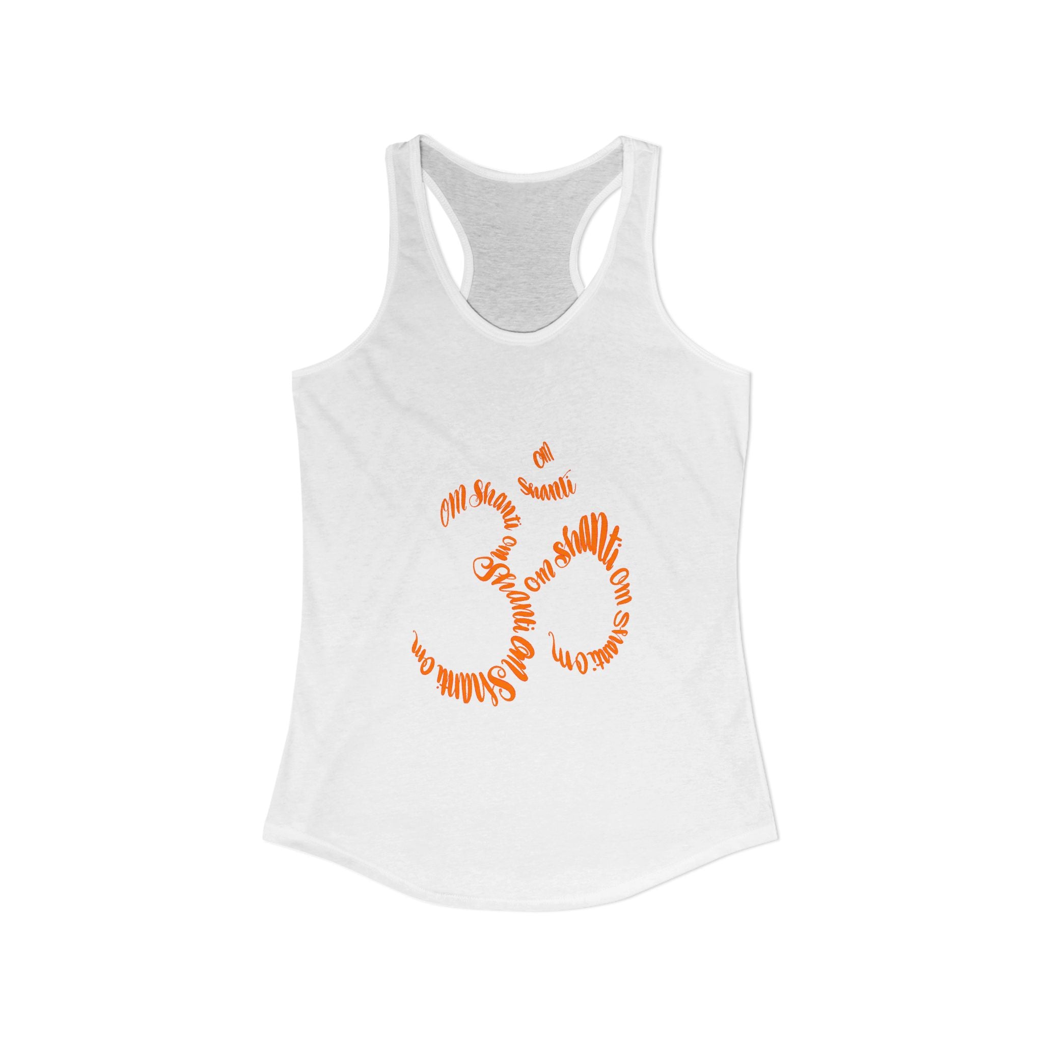 Yoga OM Racerback Tank — Hand-Drawn Calligraphy
