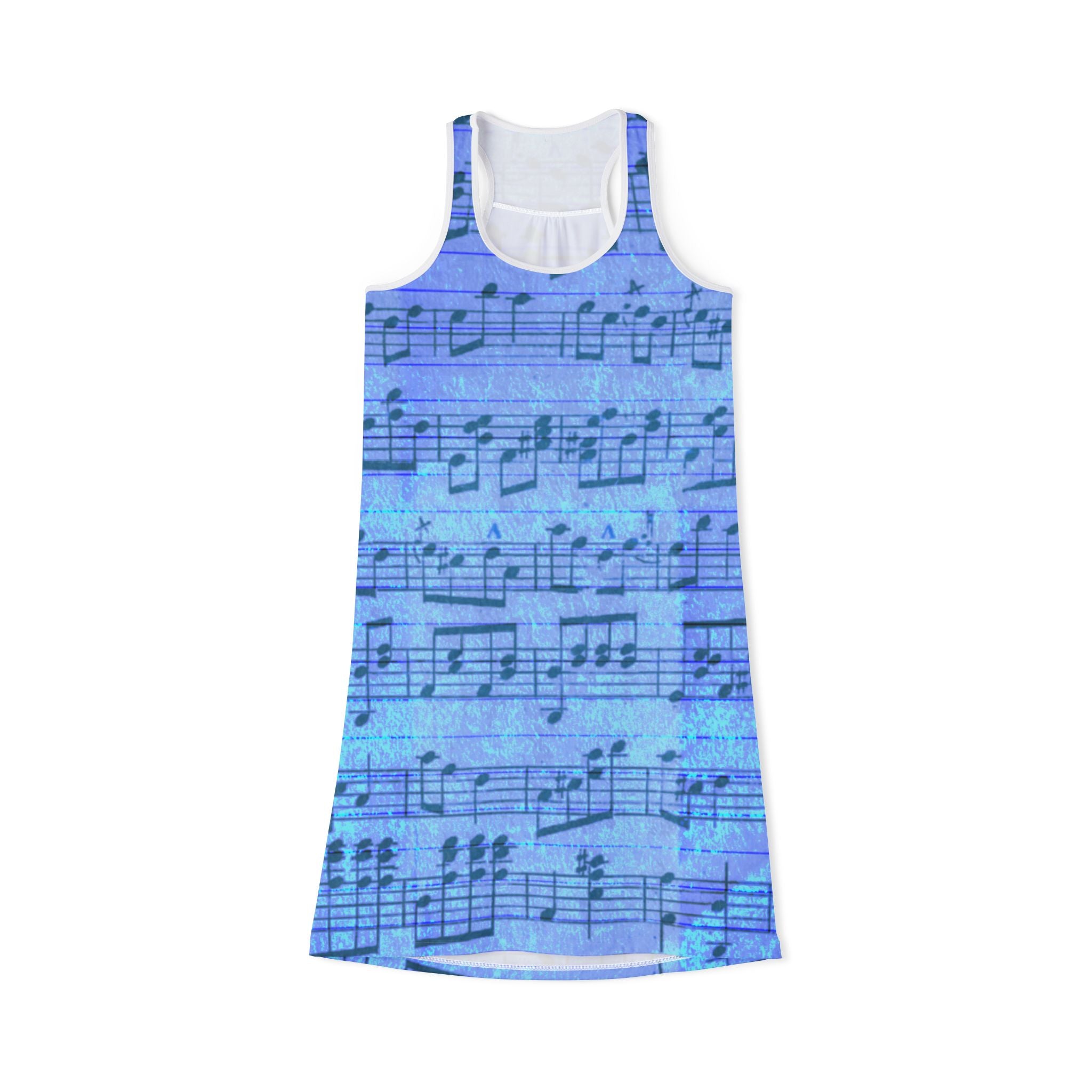 Musical Notes Women's Racerback Dress – Perfect for Music Lovers