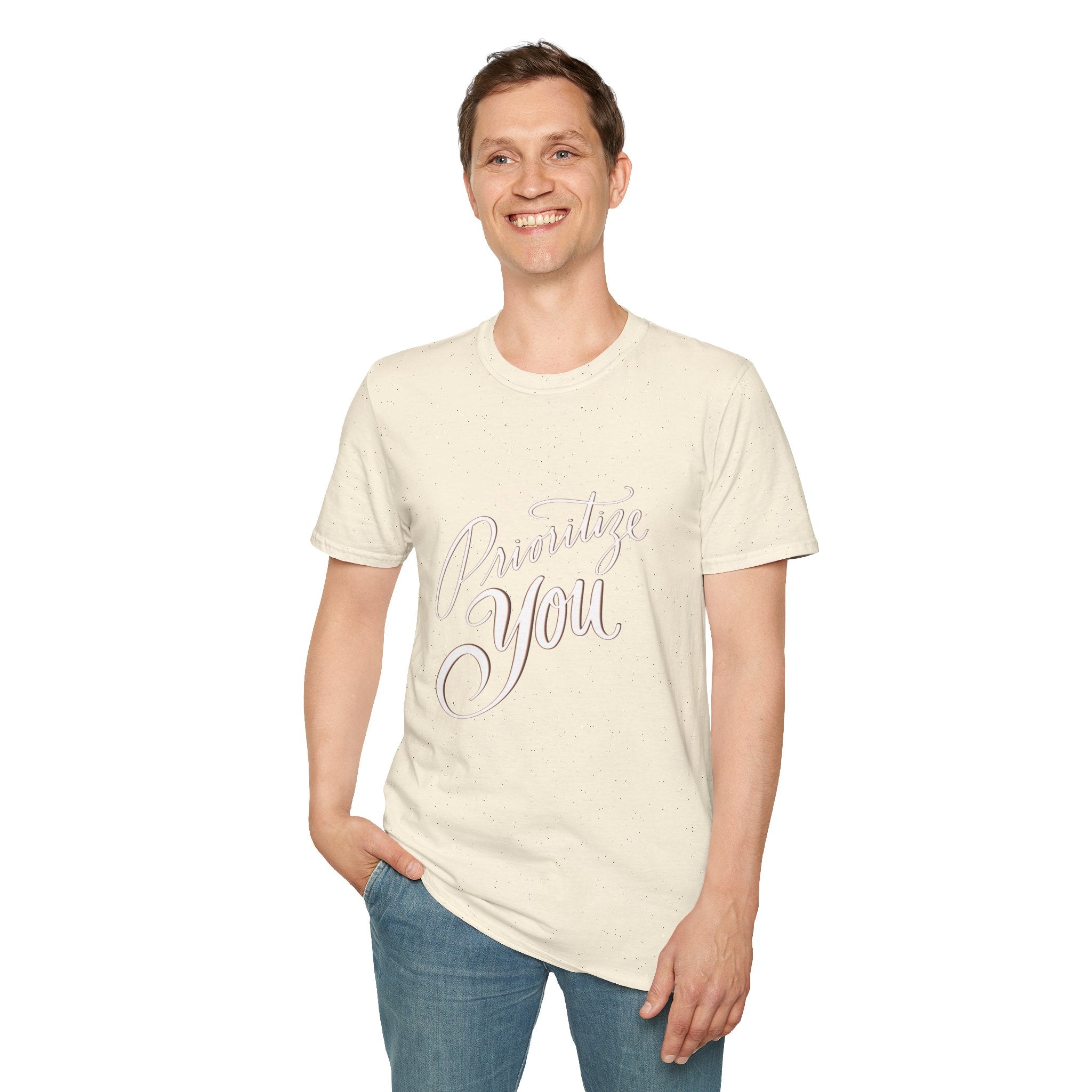 T-Shirt — 'Prioritize You' Handlettered Self-Care Tee