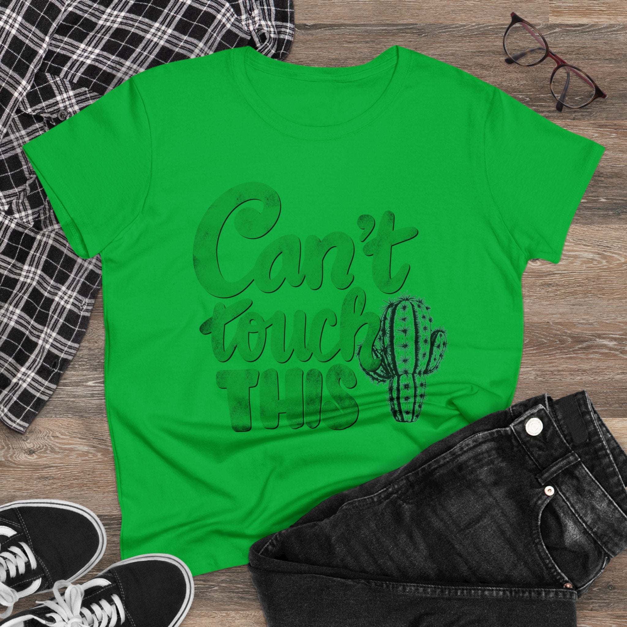 CAN’T TOUCH THIS PUNNY Women's Midweight Cotton Tee