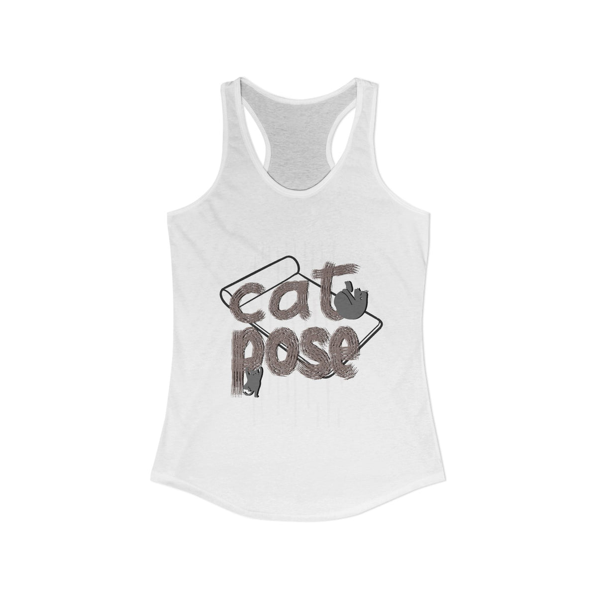 Cat Pose Women's Ideal Racerback Tank