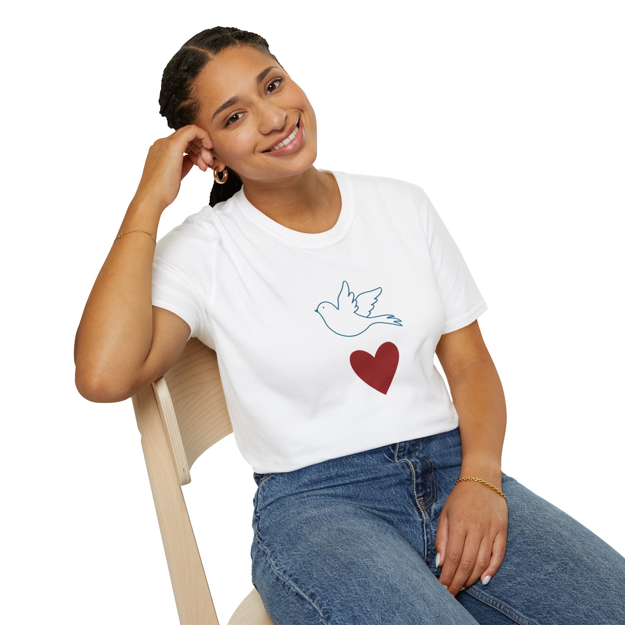 PEACE AND LOVE Unisex Softstyle T-Shirt