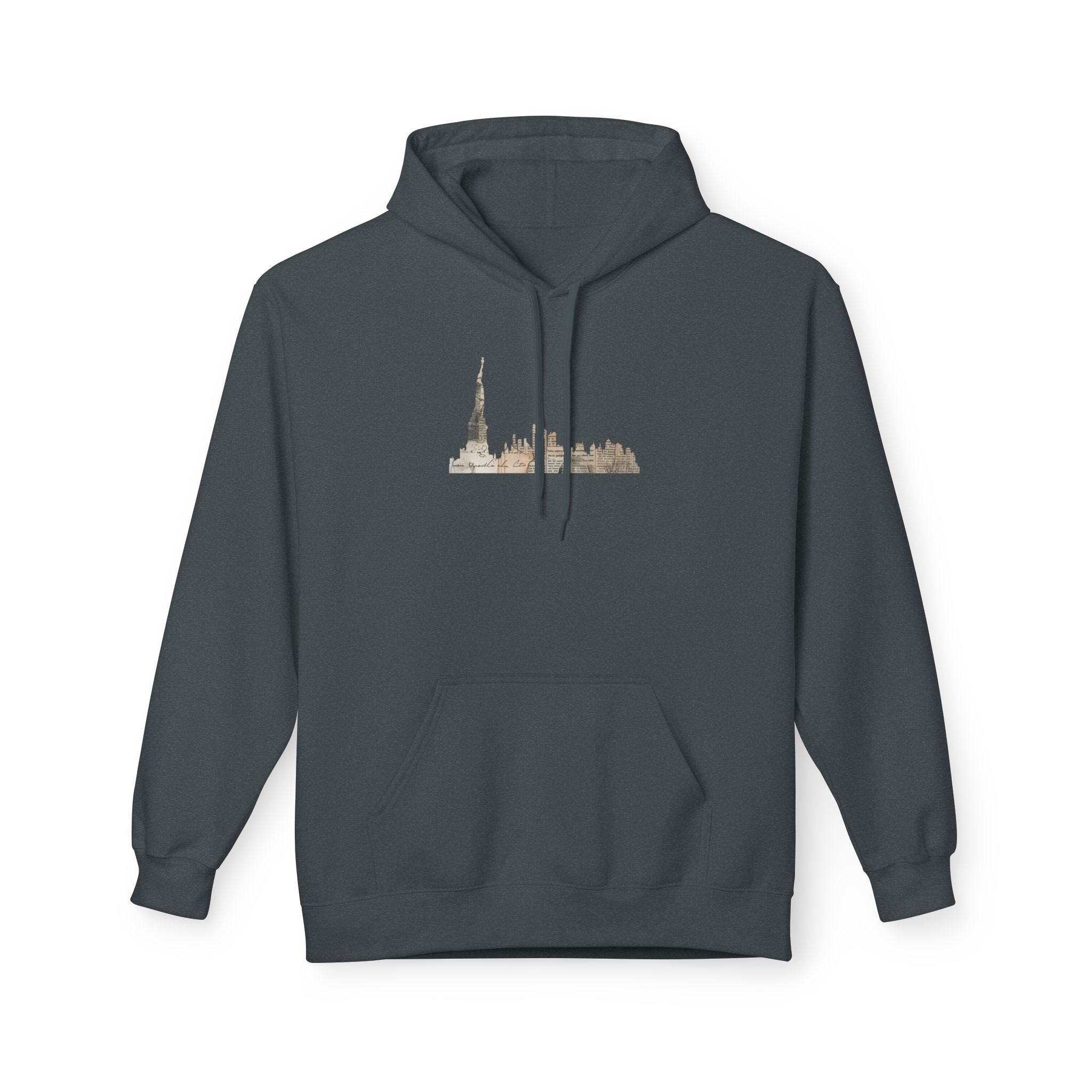 New York City Skyline Hoodie — Minimal Statue of Liberty Silhouette Sweatshirt