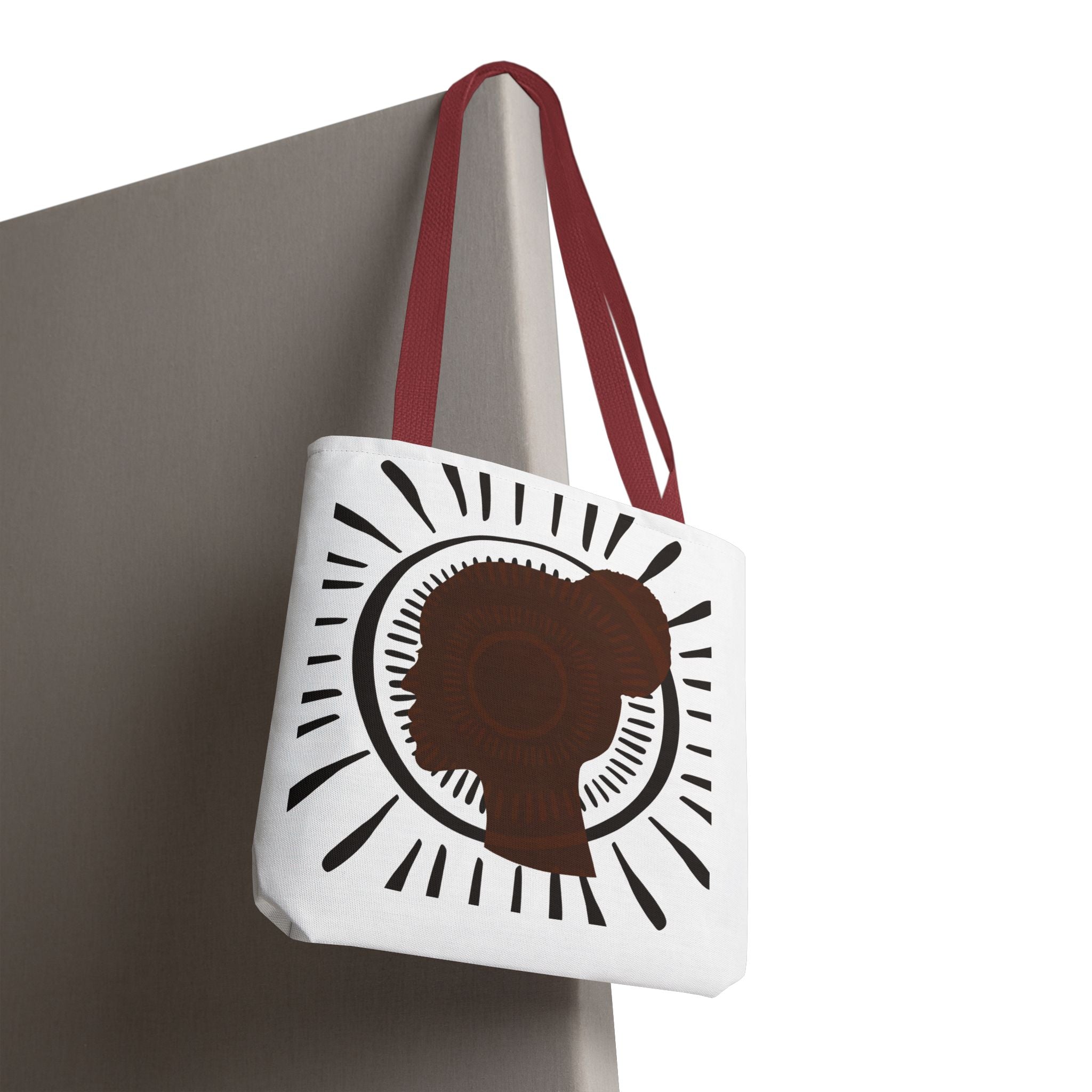 Black Woman Silhouette Tote Bag — Stylish Afrocentric Canvas Tote