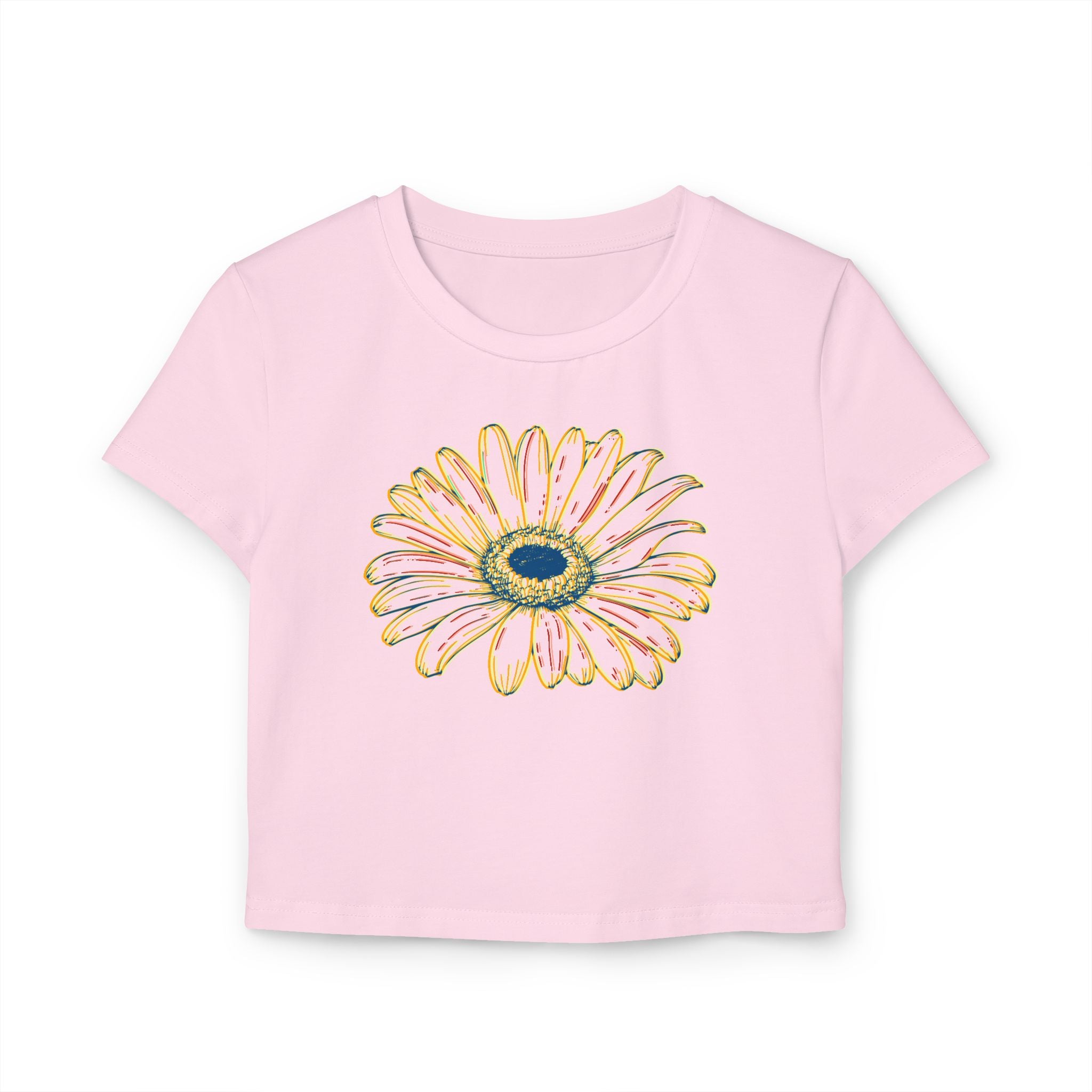 Women's Floral Baby Tee | Cute Summer Top | Perfect for Casual Outings & Gifts