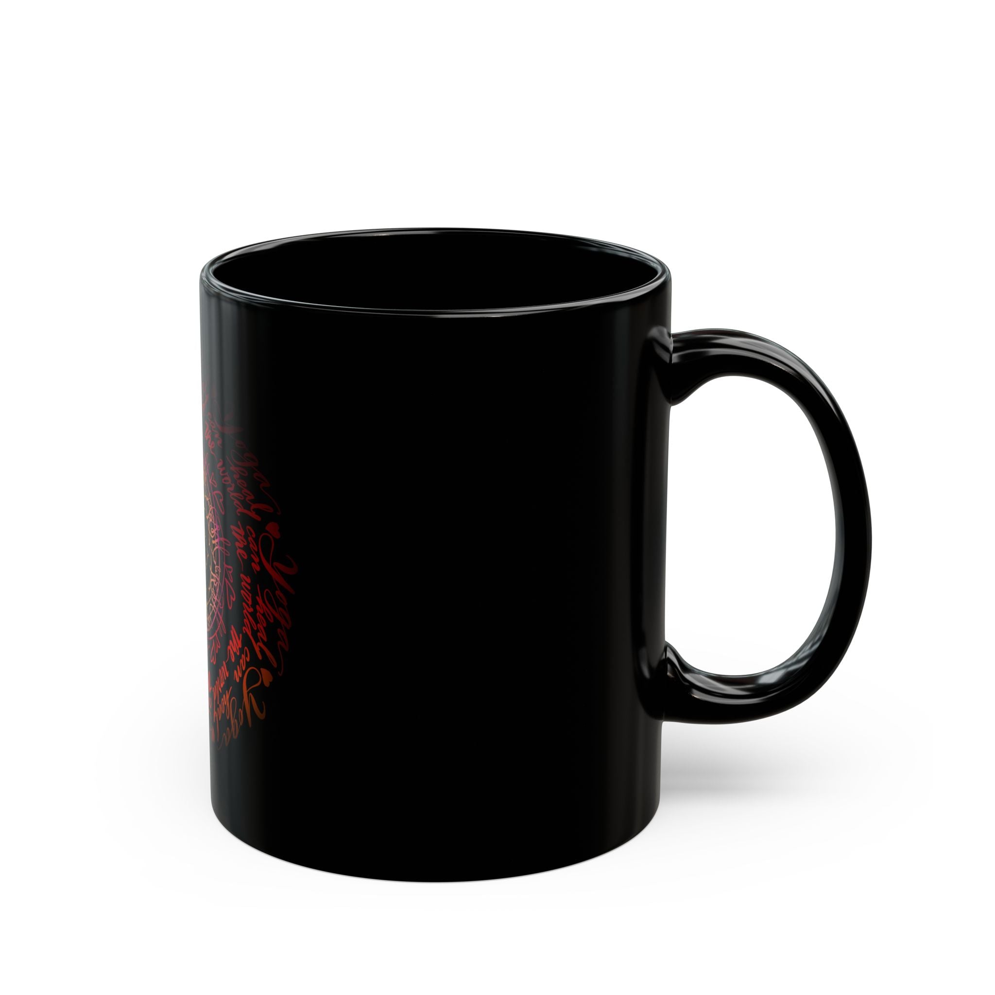 YOGA CAN HEAL THE WORLD Black Mug (11oz)