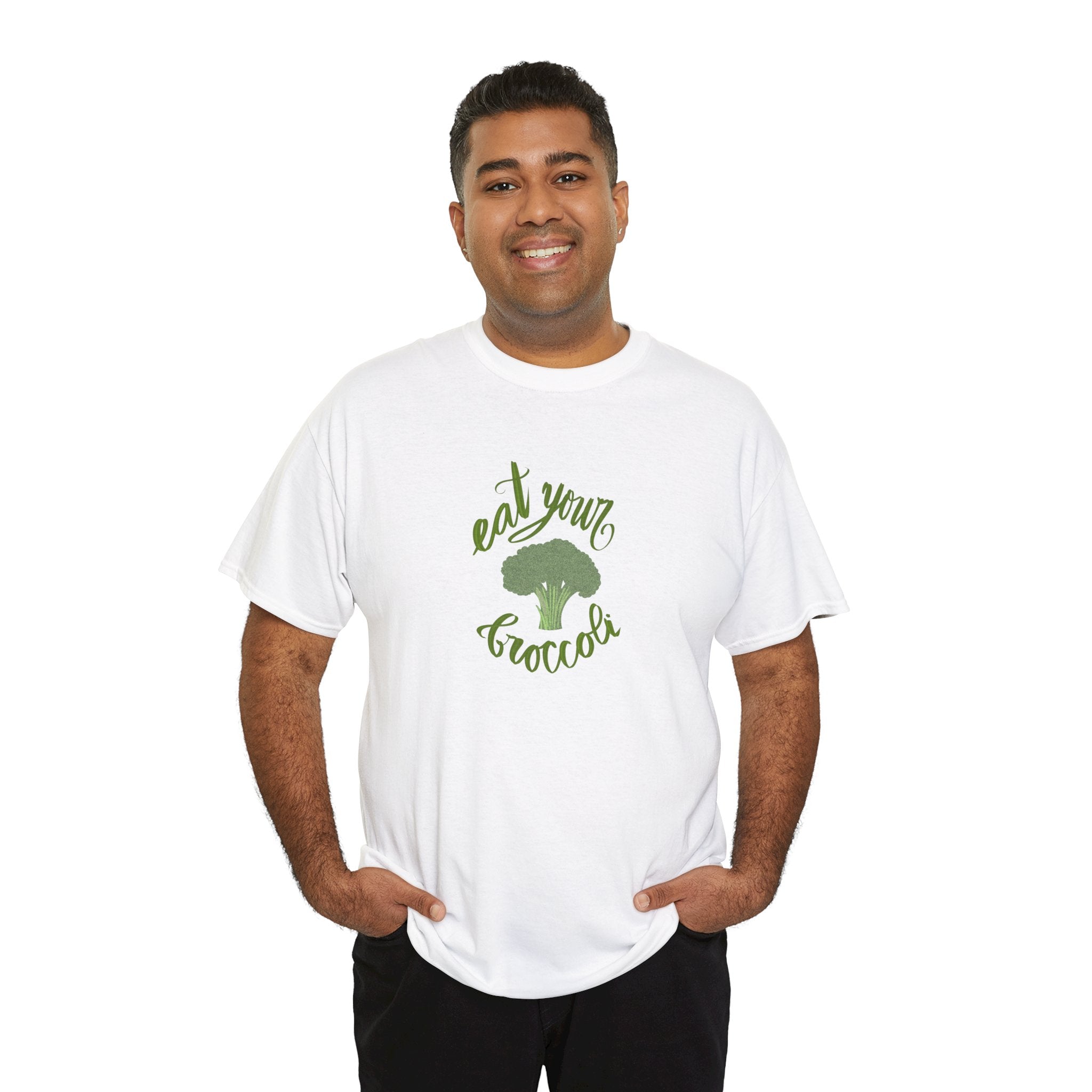 EAT YOUR BROCCOLI Unisex Heavy Cotton Tee