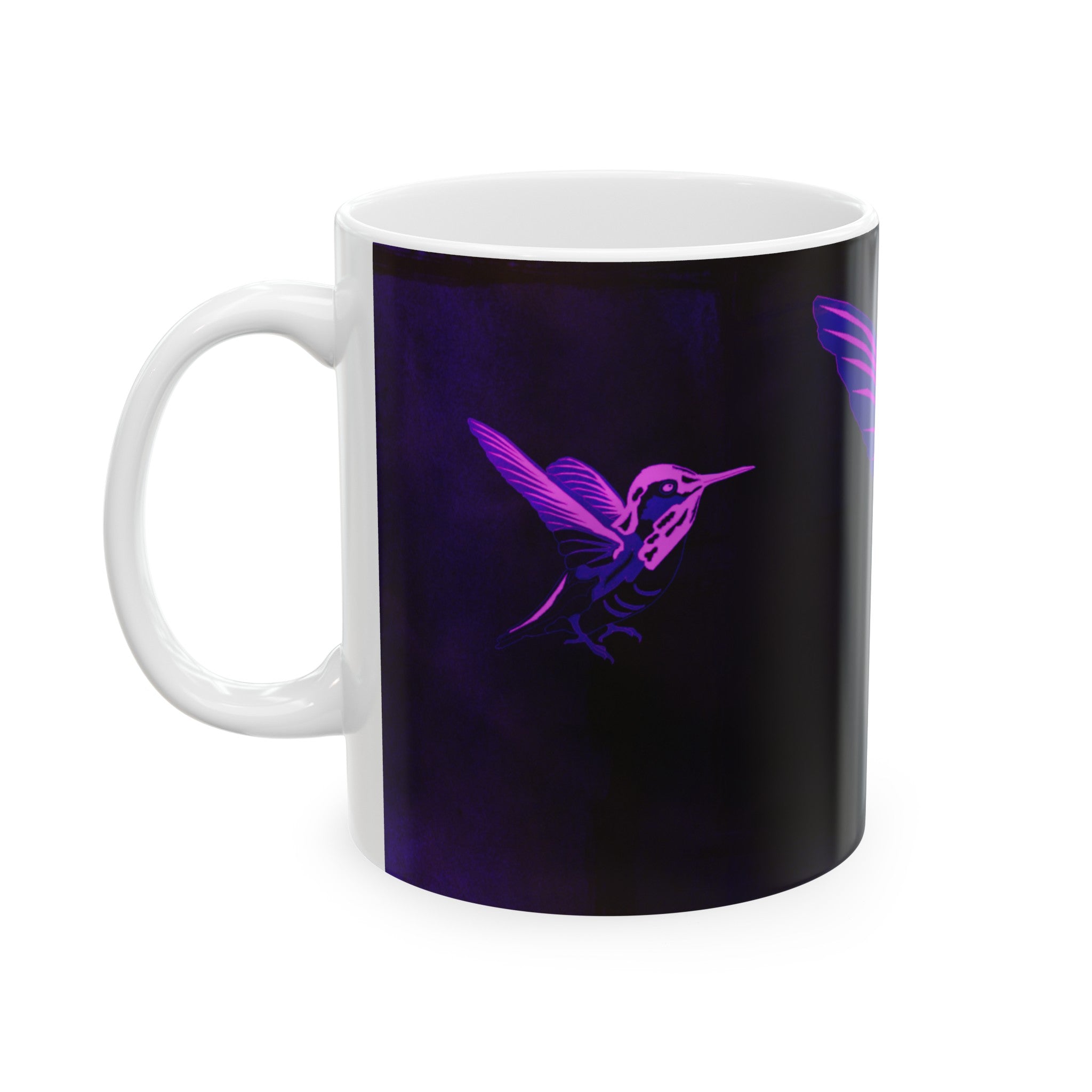 HAPPY HUMMINGBIRD Ceramic Mug, (11oz, 15oz)