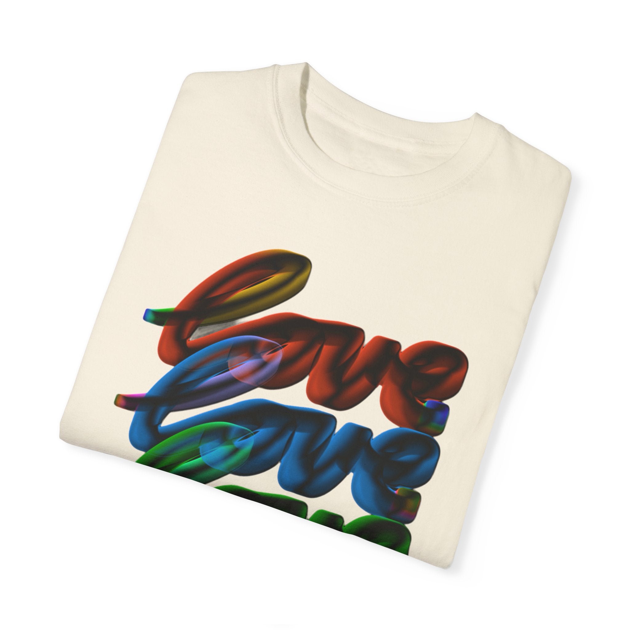 LOVE MULTI Unisex Garment-Dyed T-shirt