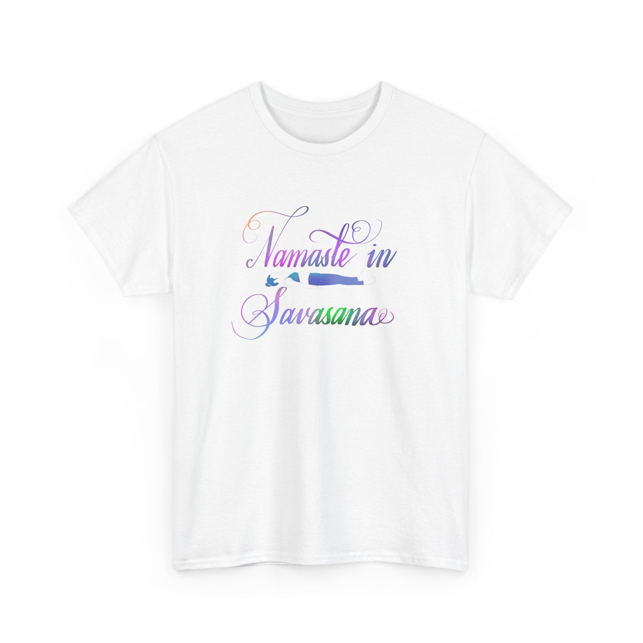 NAMASTE IN SAVASANA  Unisex Heavy Cotton Tee