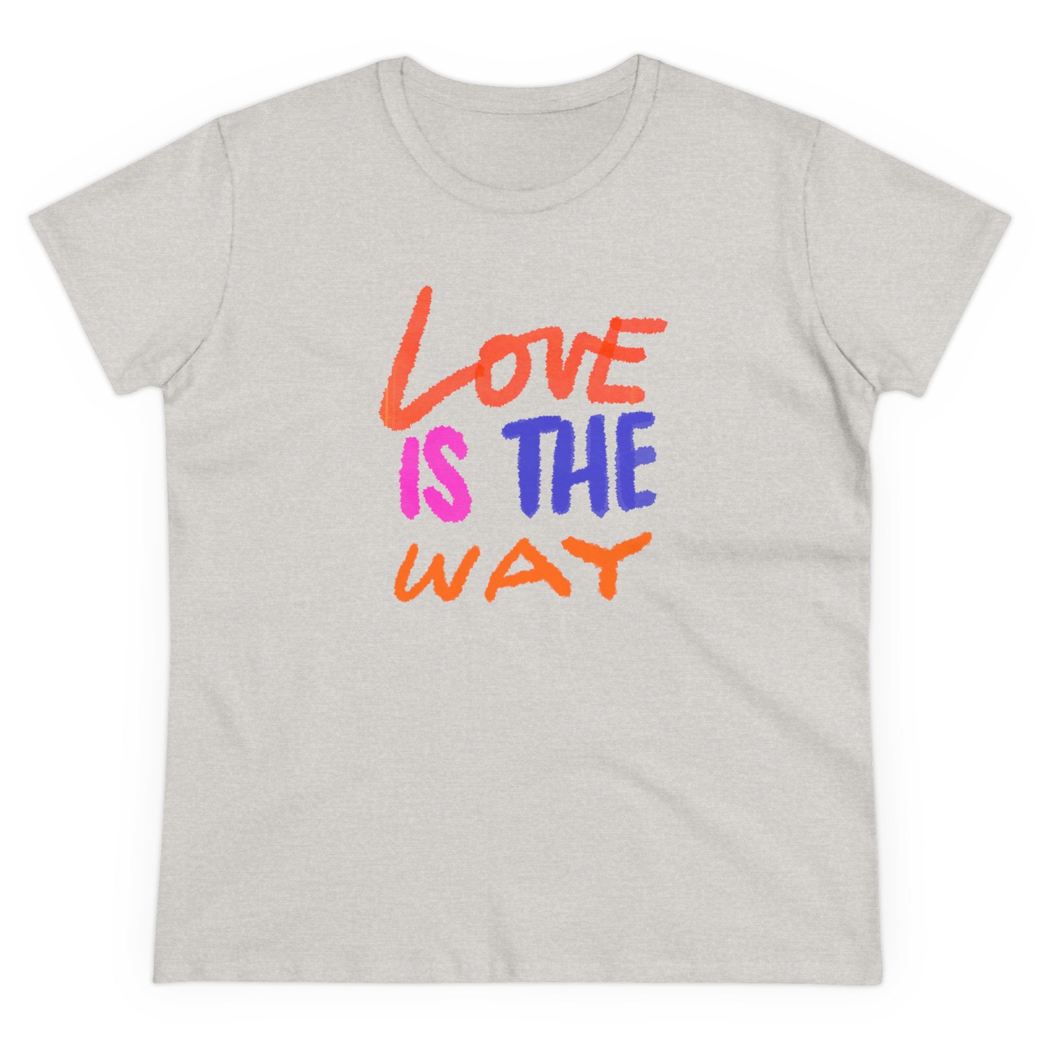 LOVE IS THE WAY Women's Midweight Cotton Tee