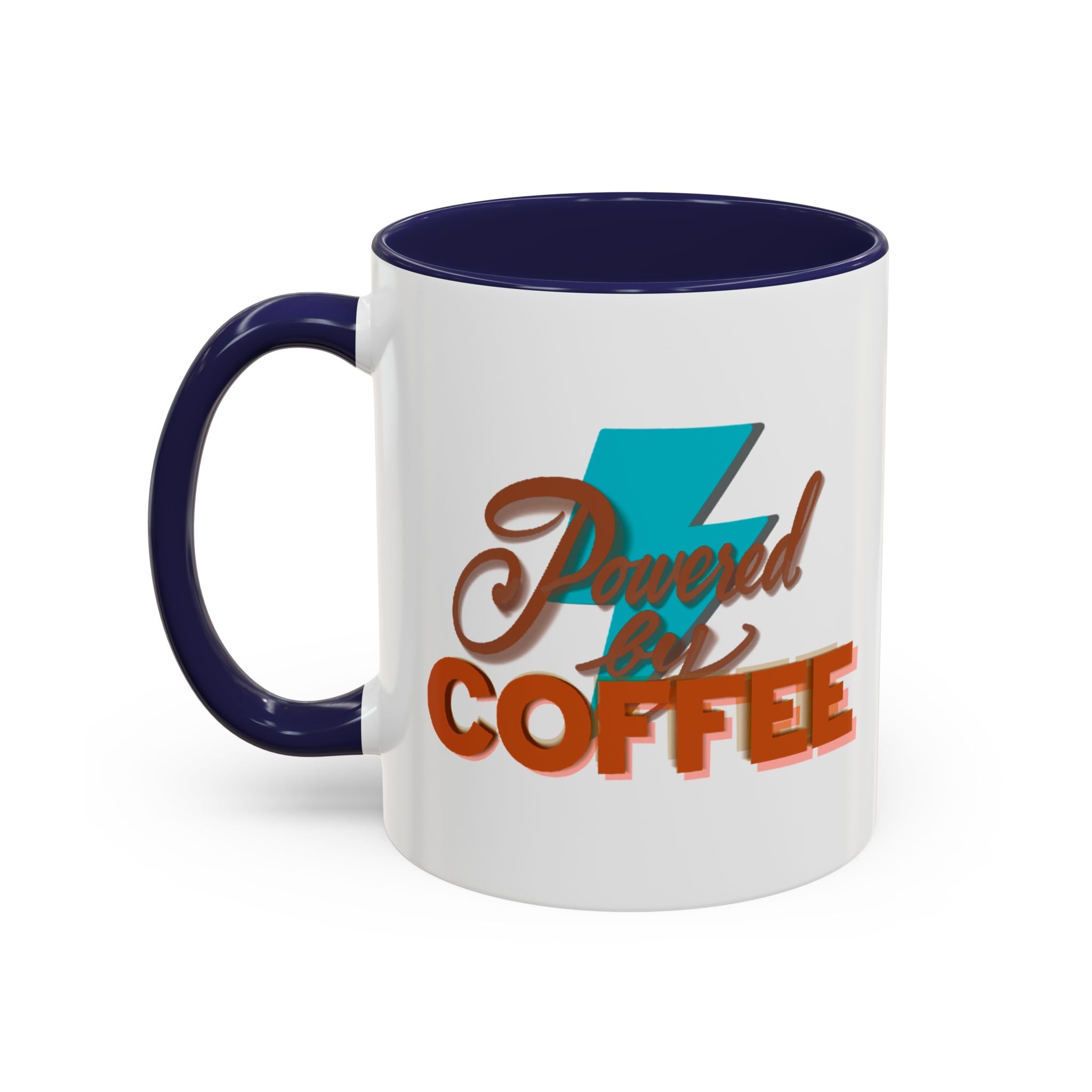 POWERED BY COFFEE Accent Coffee Mug (11 oz)