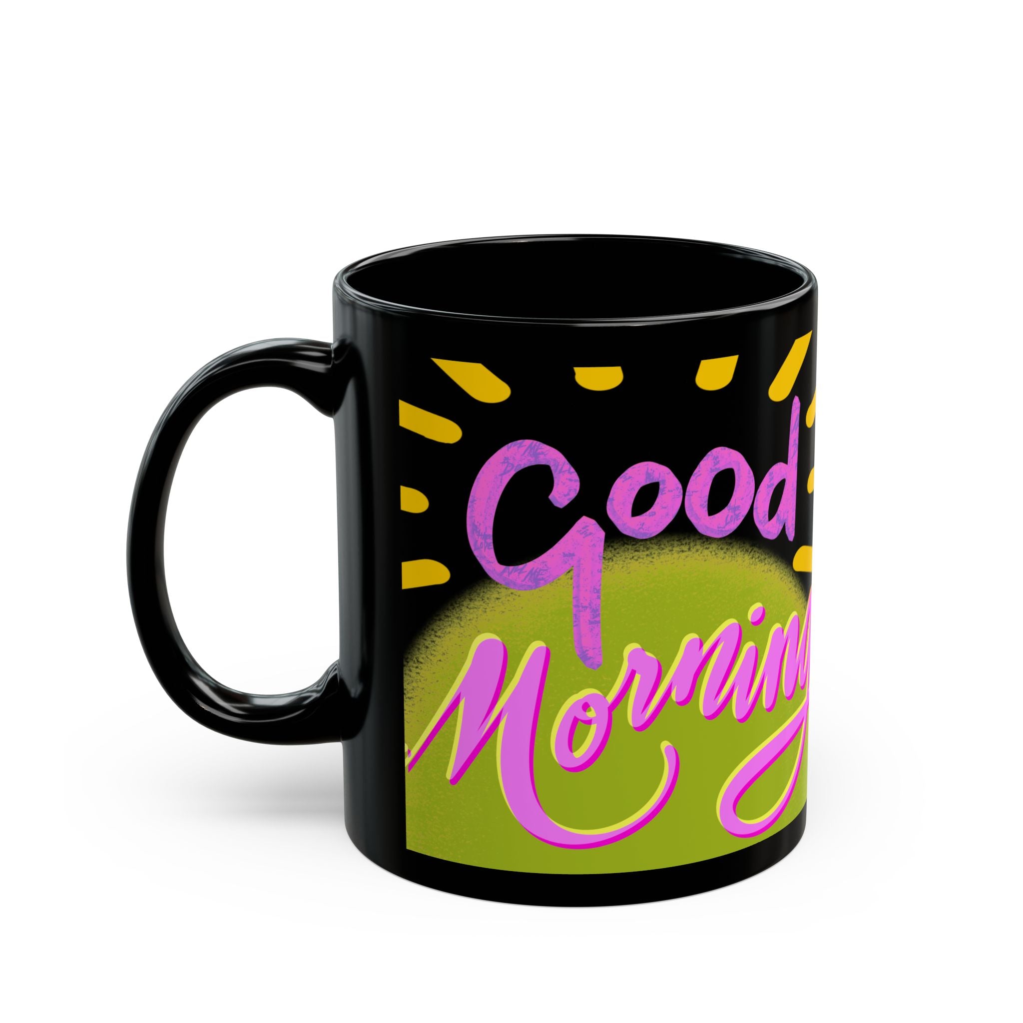 GOOD MORNING Black Mug (11oz)