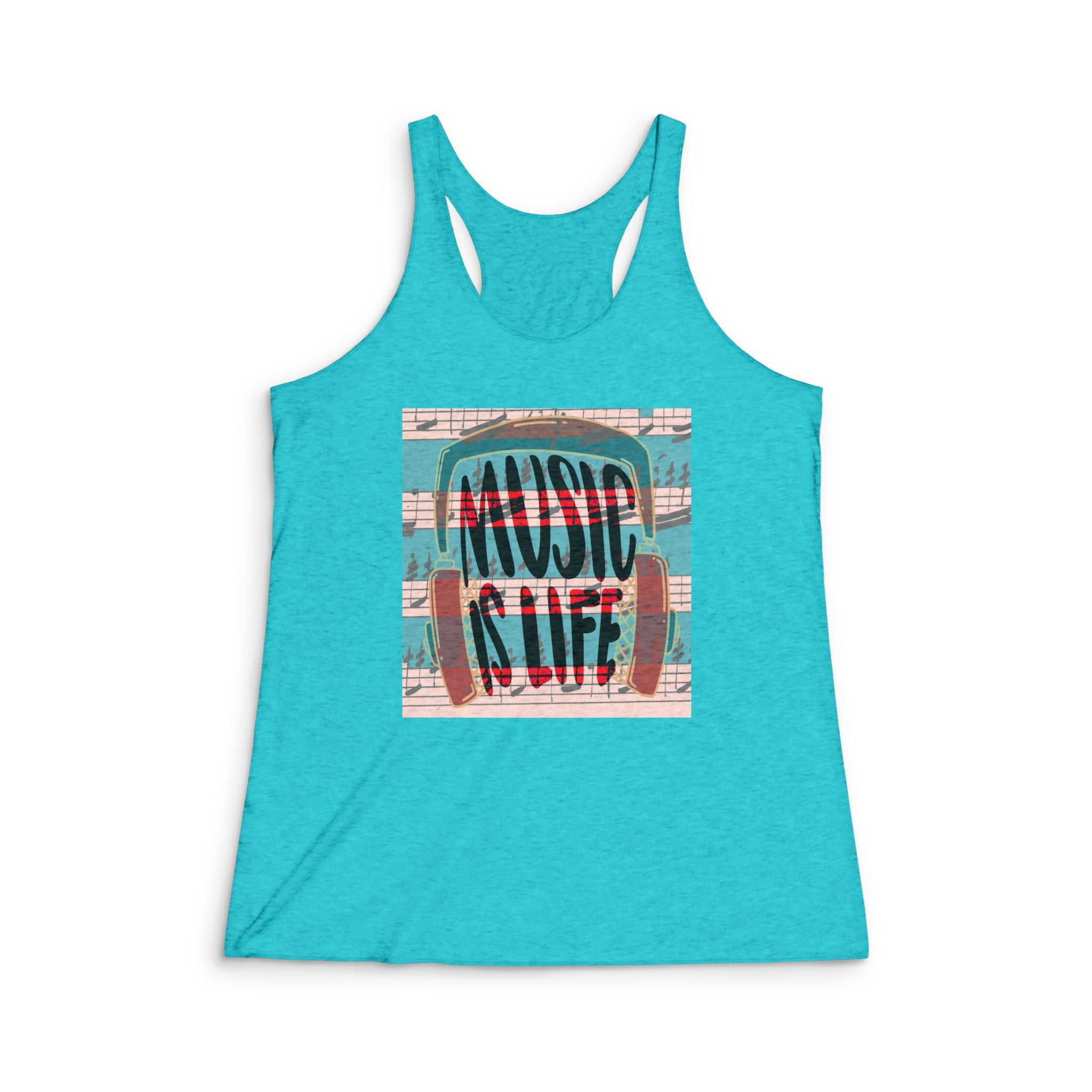 Music Is Life Racerback Tank Top for Women – Stylish & Comfortable Gym Wear