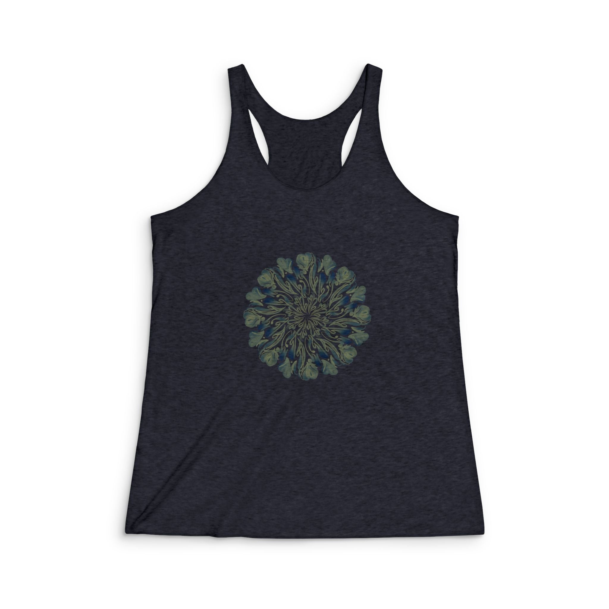 Boho Mandala Racerback Tank | Women's Gym Top, Yoga Wear, Casual Summer Shirt, Gift for Her, Active Lifestyle