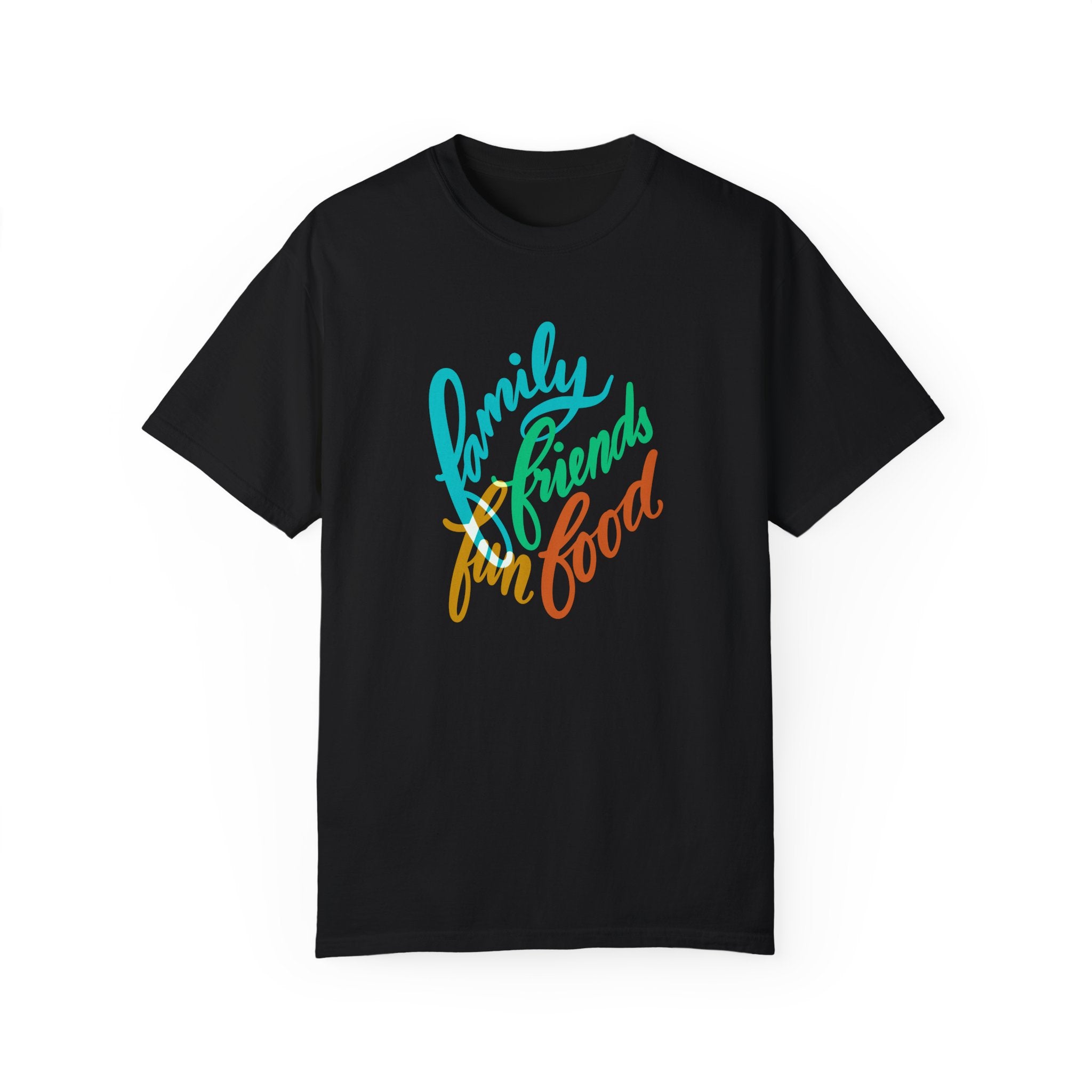 Garment-Dyed T-shirt Hand Lettered by Cecile - Celebrate Holidays with Loved Ones