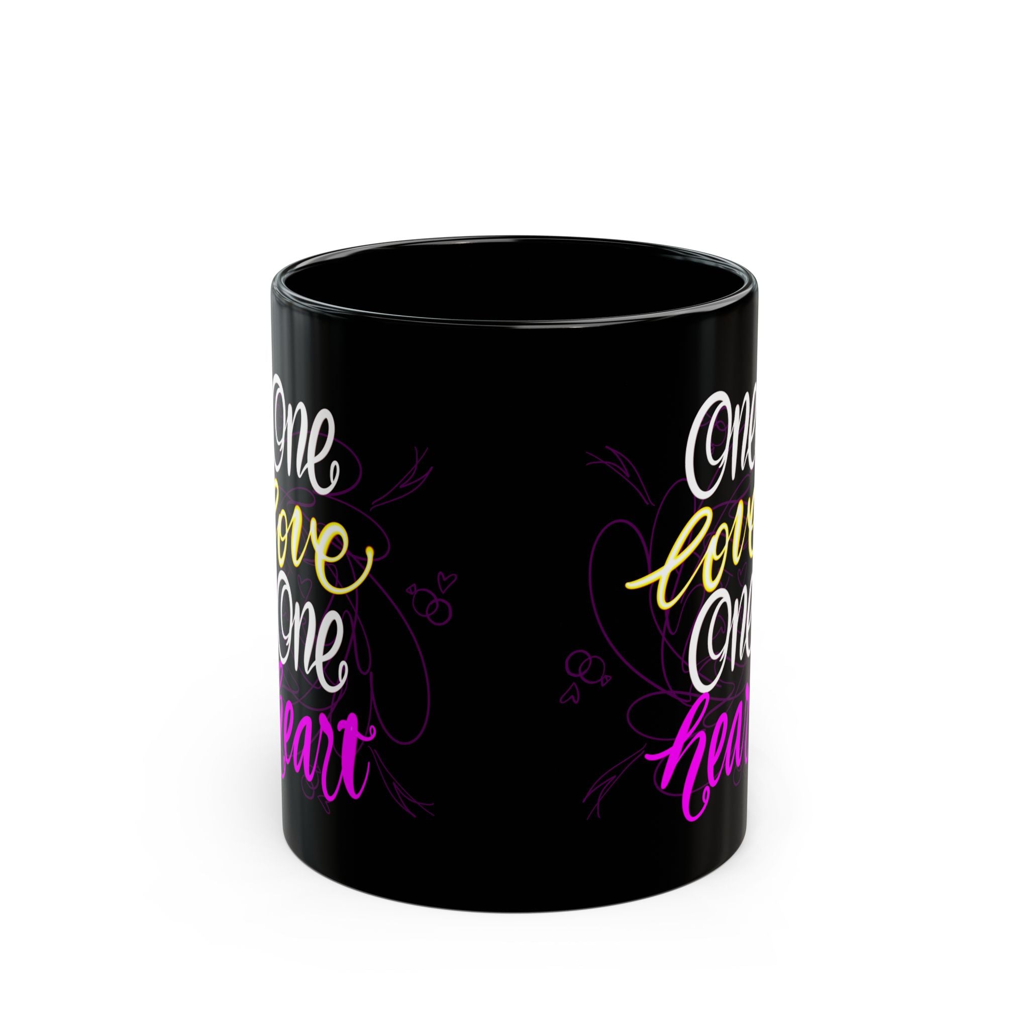 ONE LOVE Black Mug (11oz)