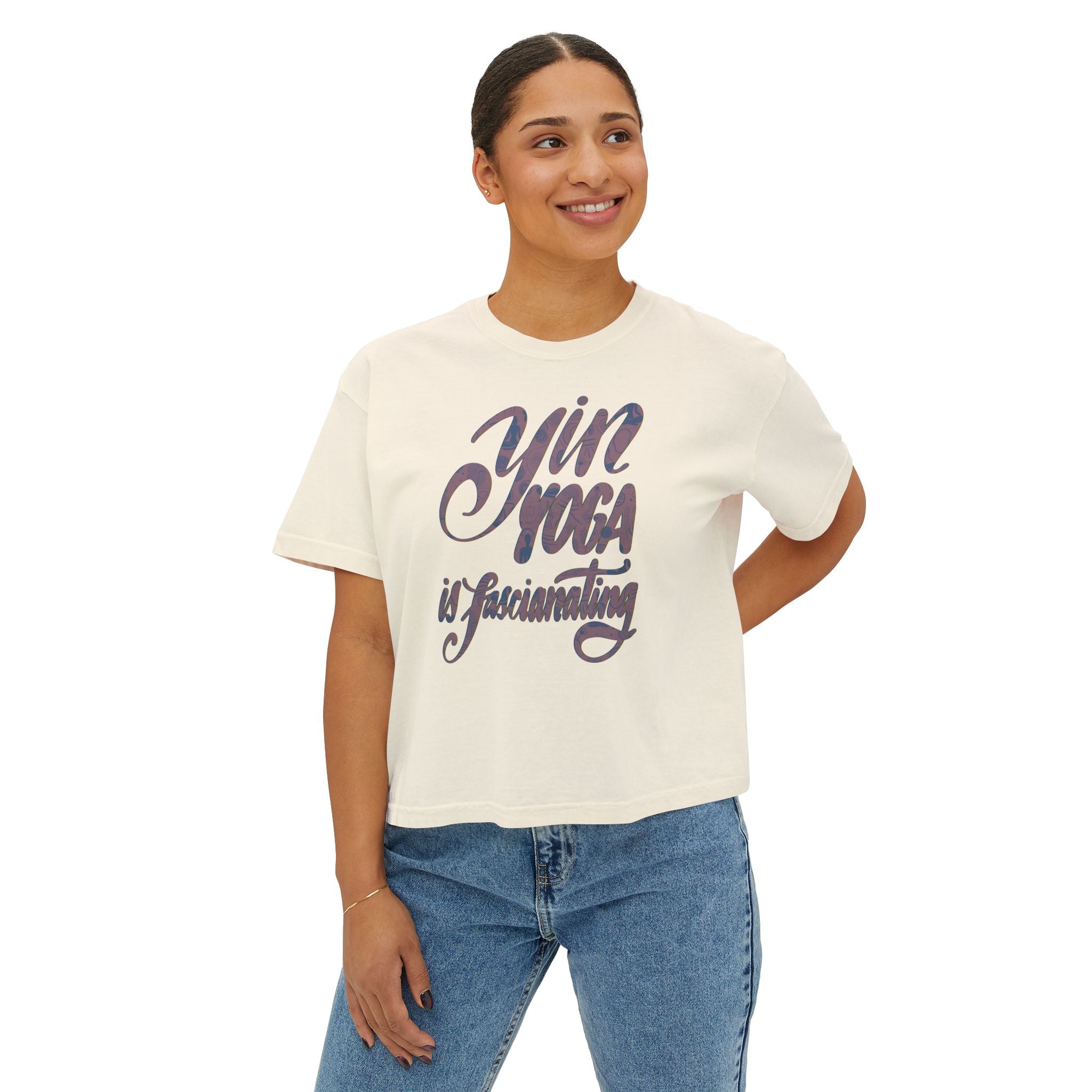 Yin Yoga Women's Boxy Tee - Relaxed Fit Shirt for Mindfulness and Comfort