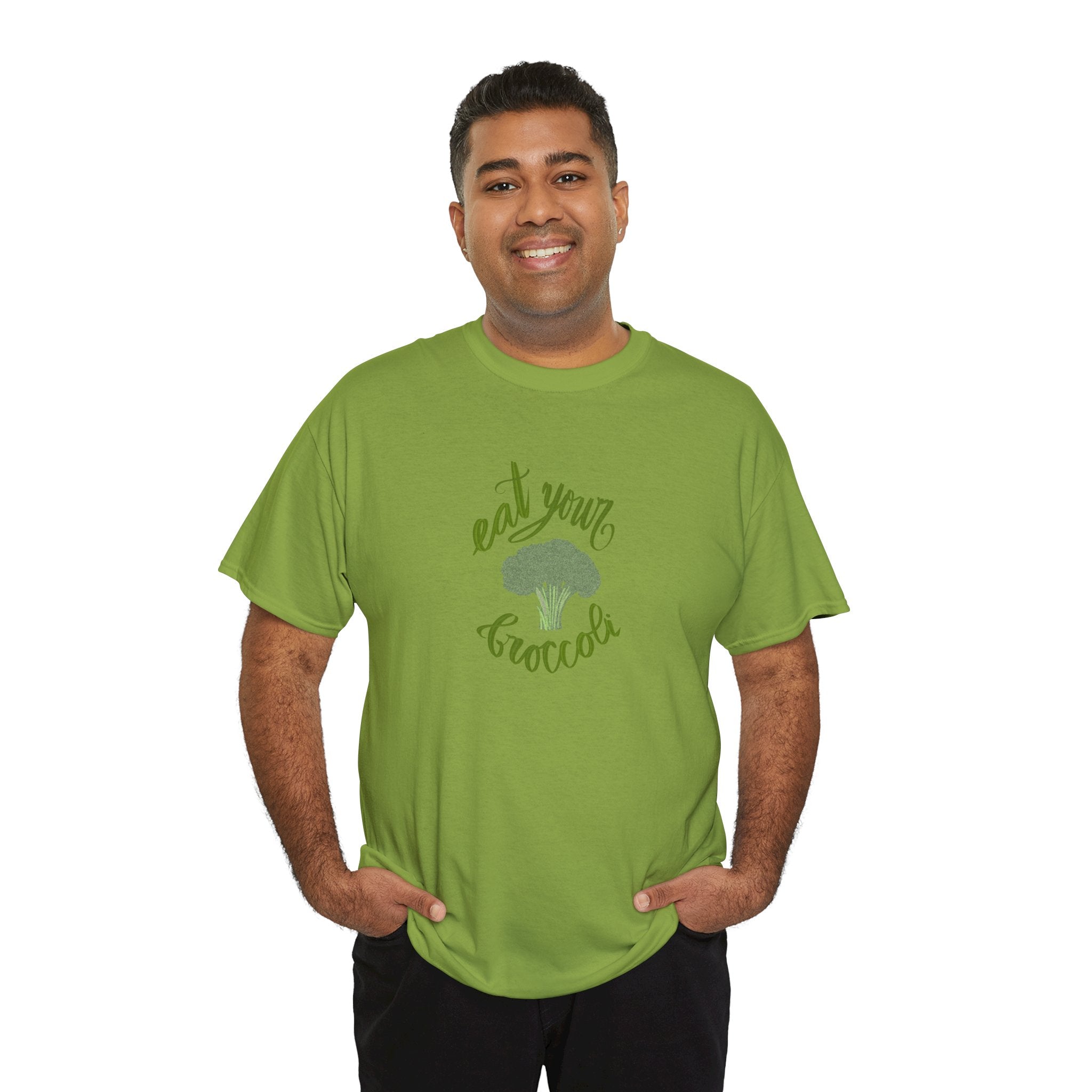 EAT YOUR BROCCOLI Unisex Heavy Cotton Tee