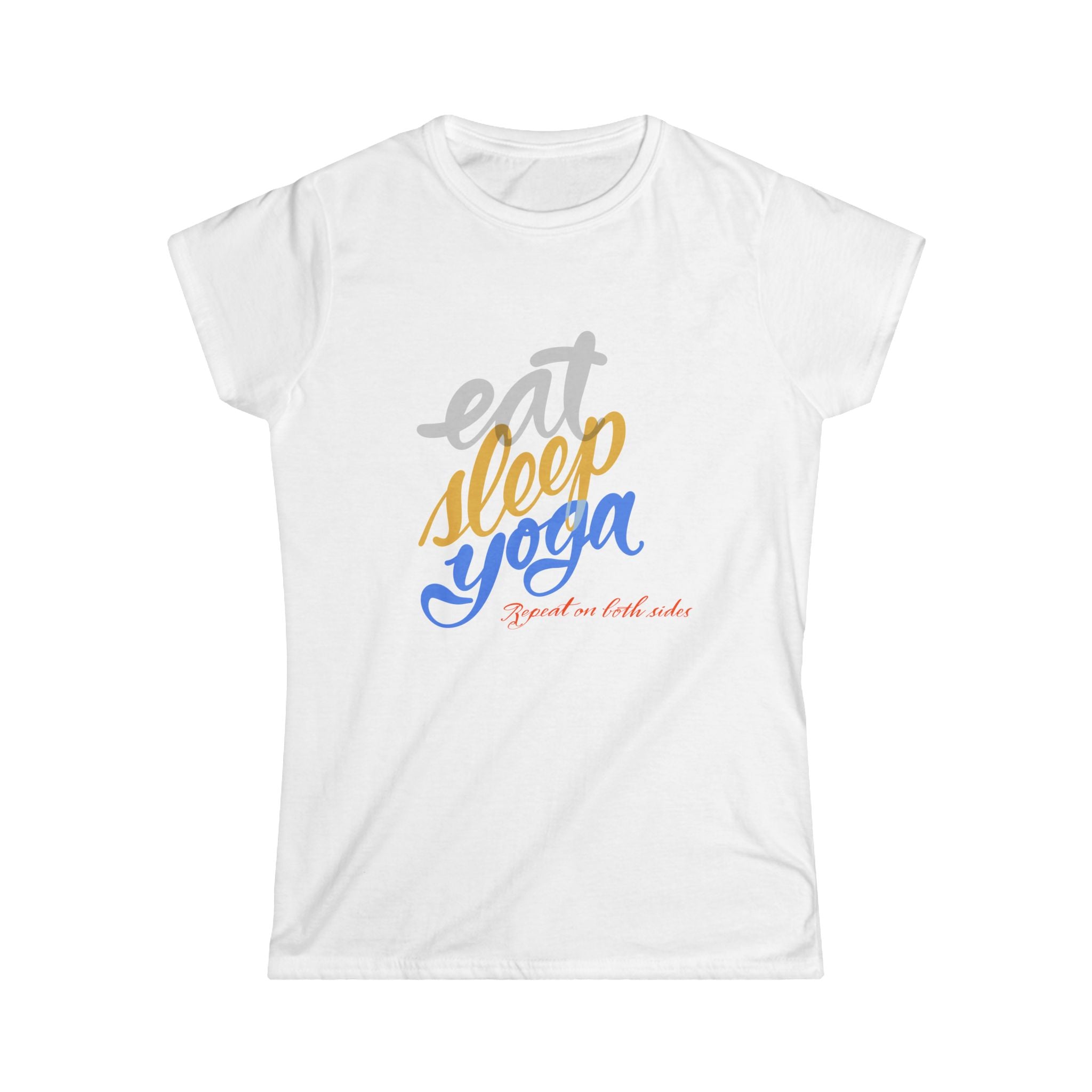 Eat Sleep Yoga Women's Softstyle Tee - Cozy Yoga Shirt for Active Lifestyles