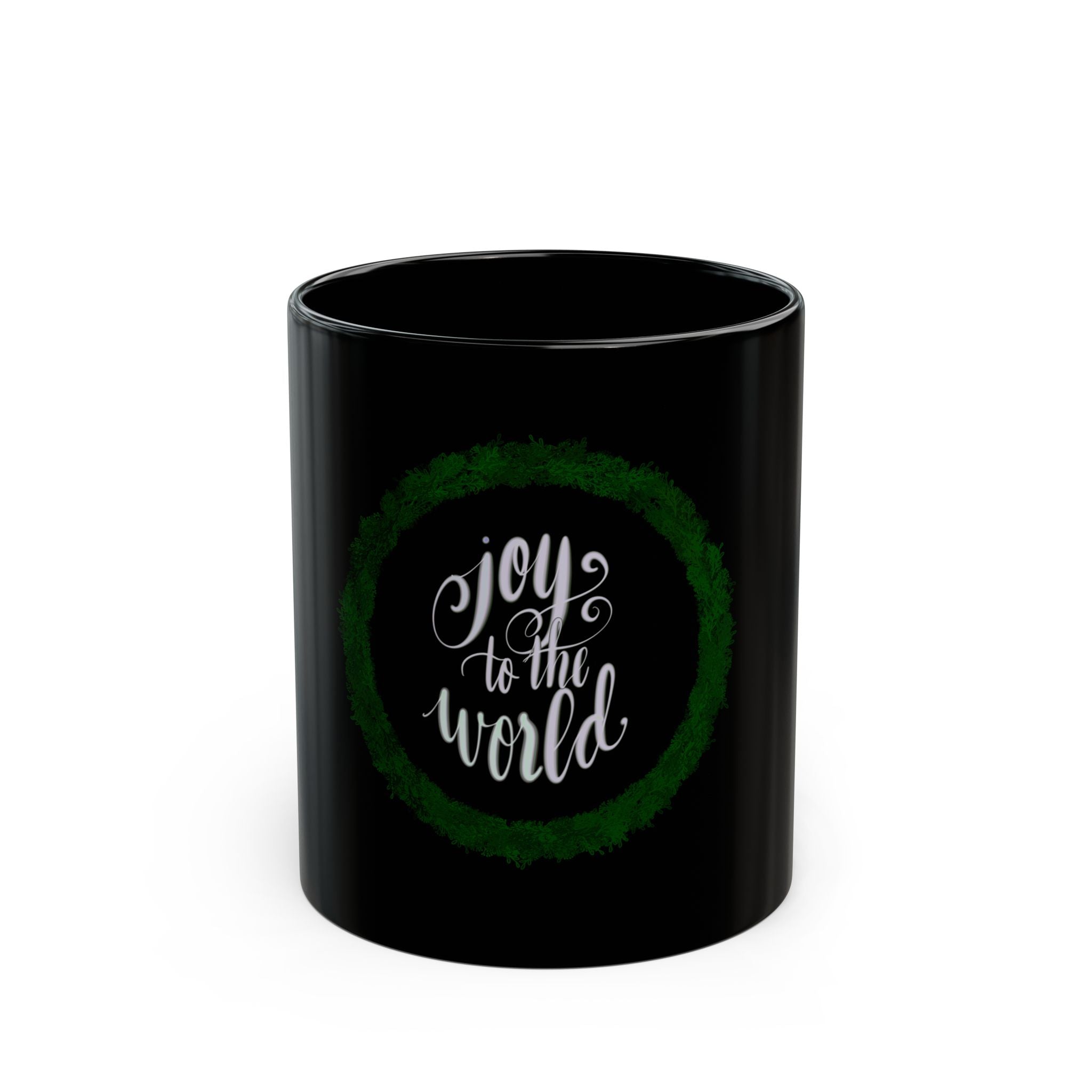 JOY TO THE WORLD Black Mug (11oz)