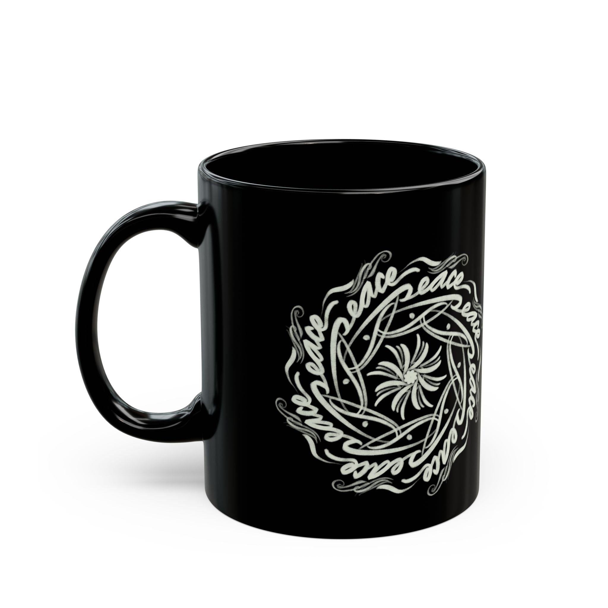 Peace Mandala Mug — 11oz Ceramic Coffee Cup